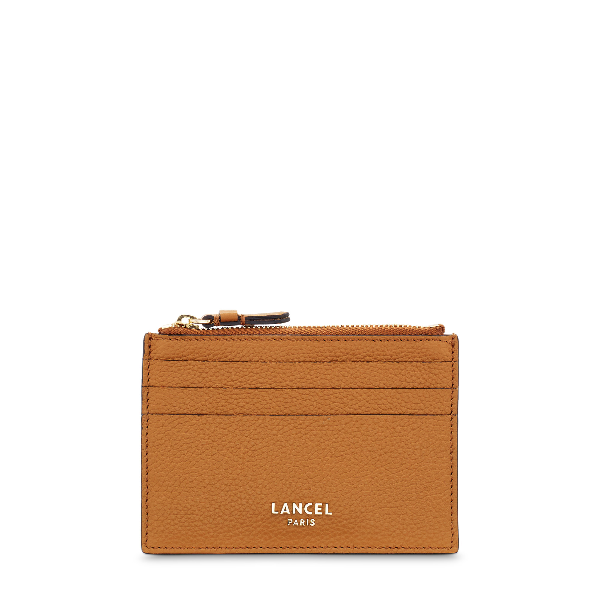 Lettrines de Lancel - Porte-cartes zippé - Grand modèle - Camel