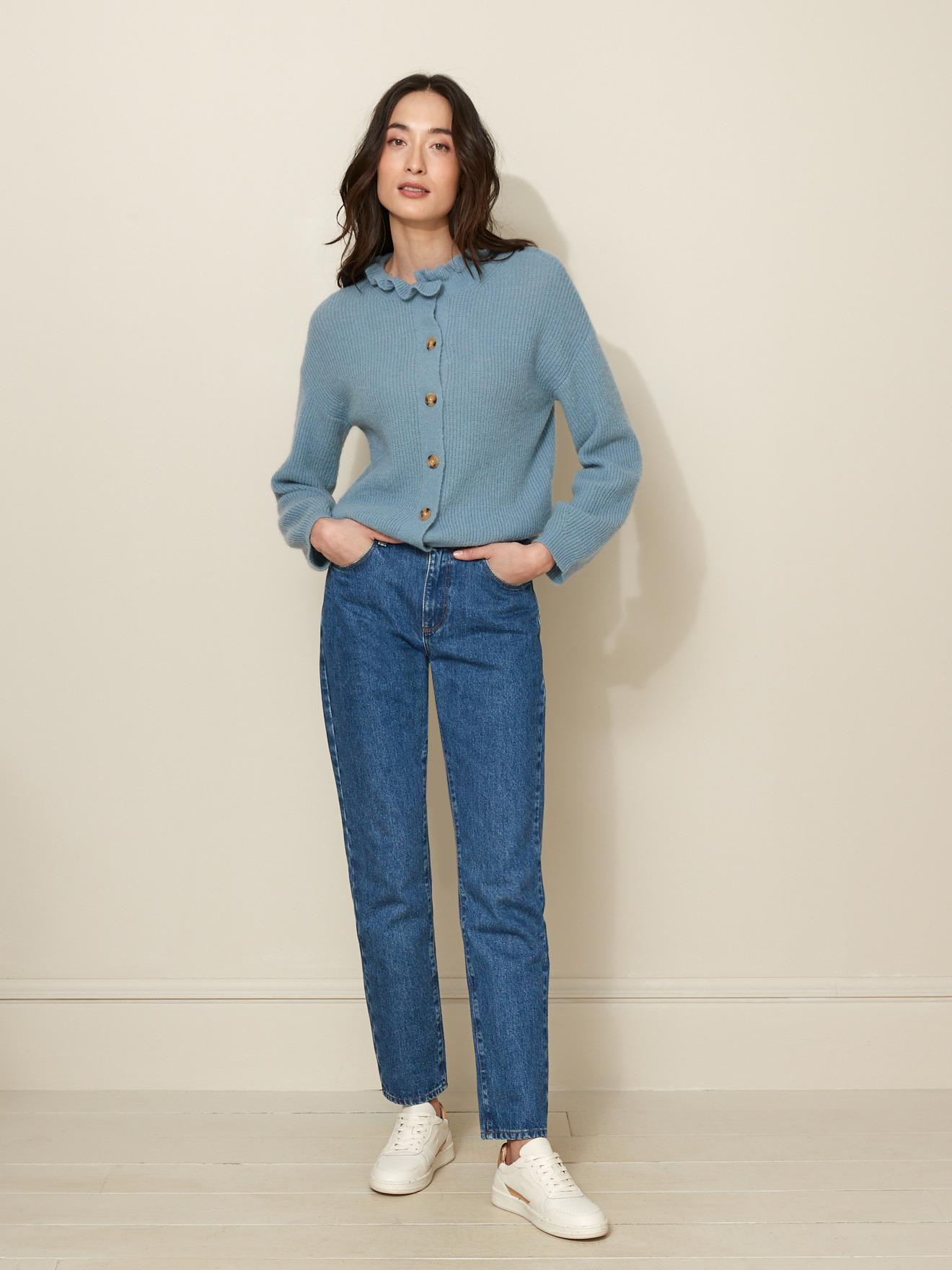 CARDIGAN MOHAIR VOLANT