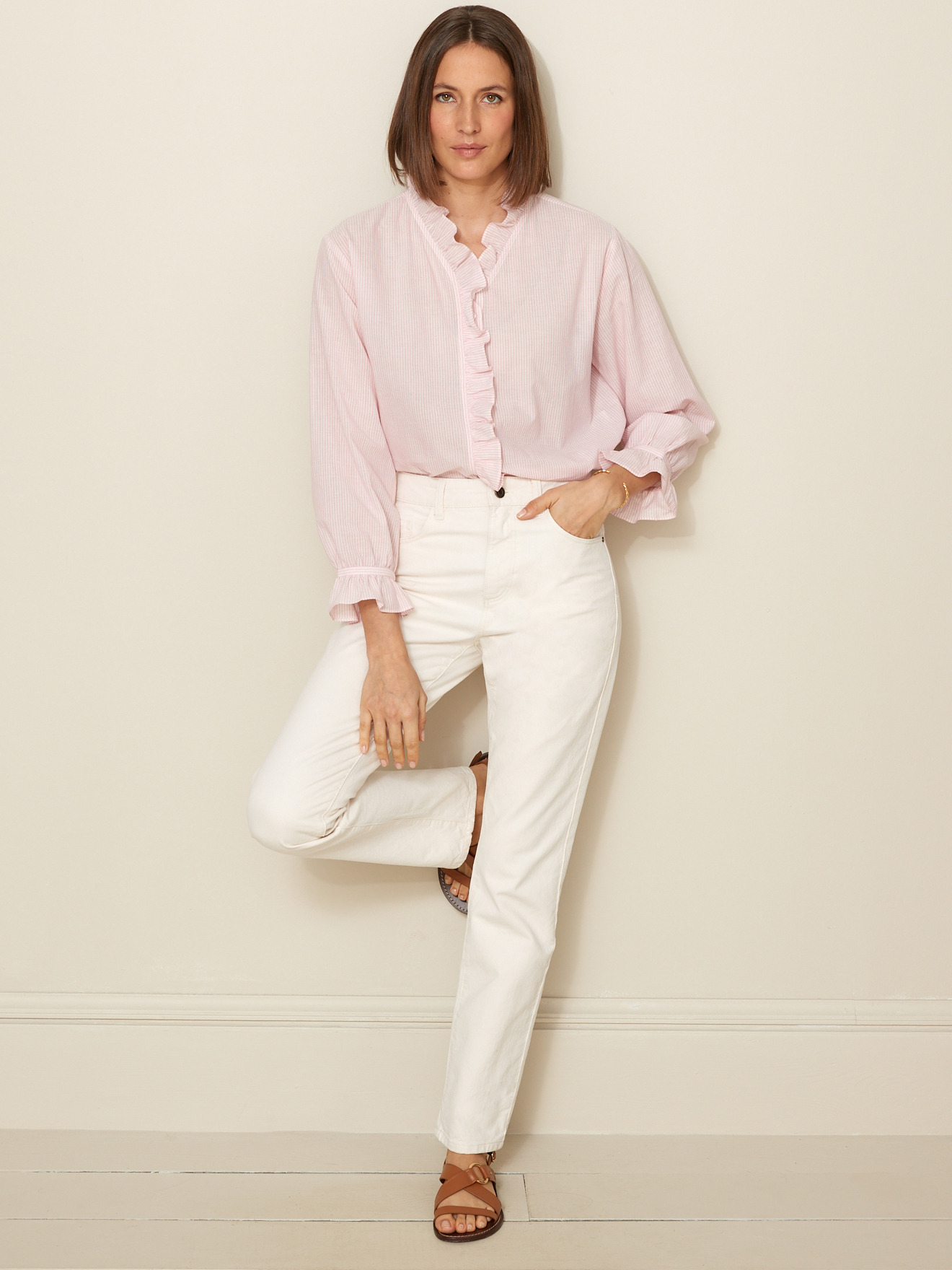 BLOUSE VOLANTEE RAYE