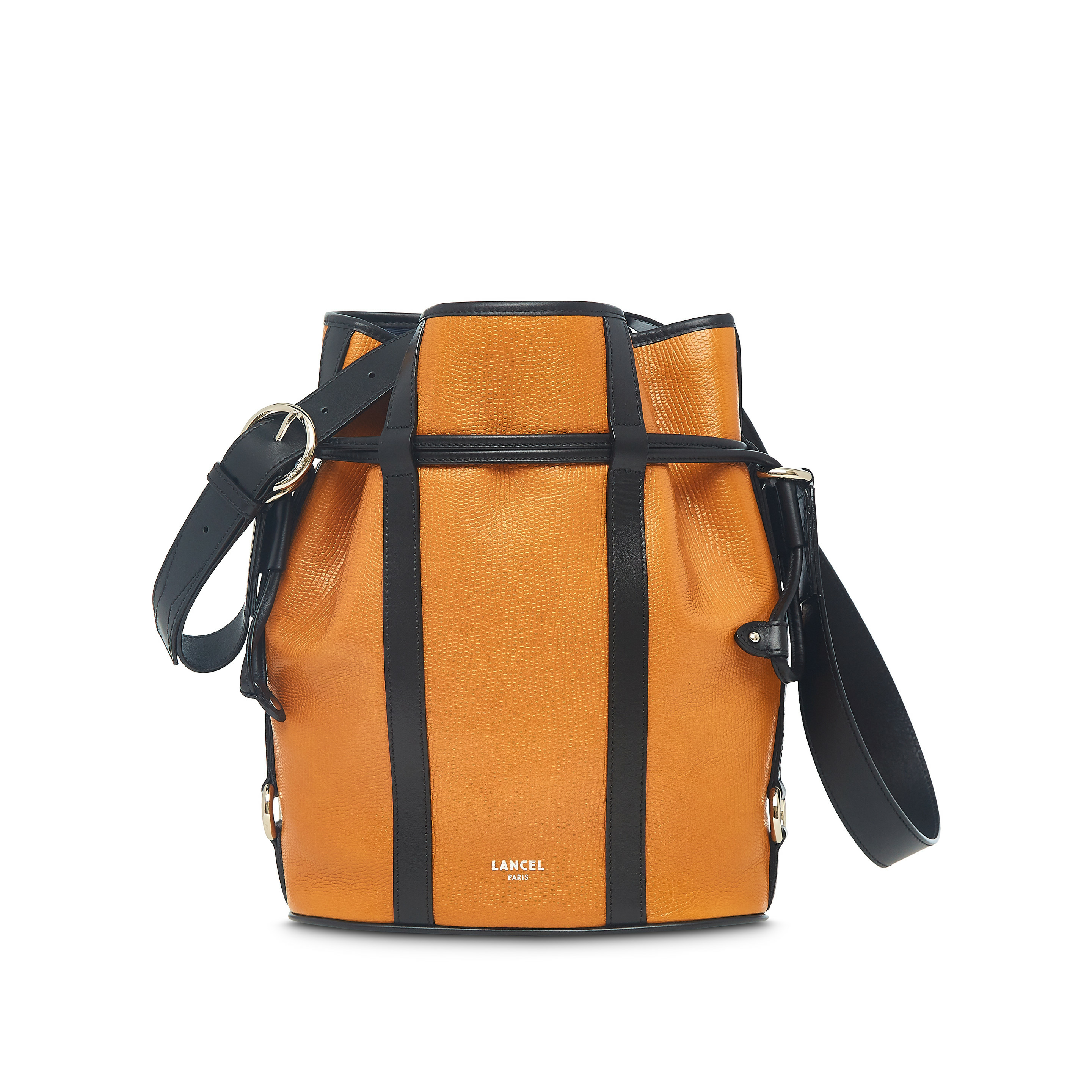 ELSA FACON IGUANA ET CUIR LISSE - SAC SEAU