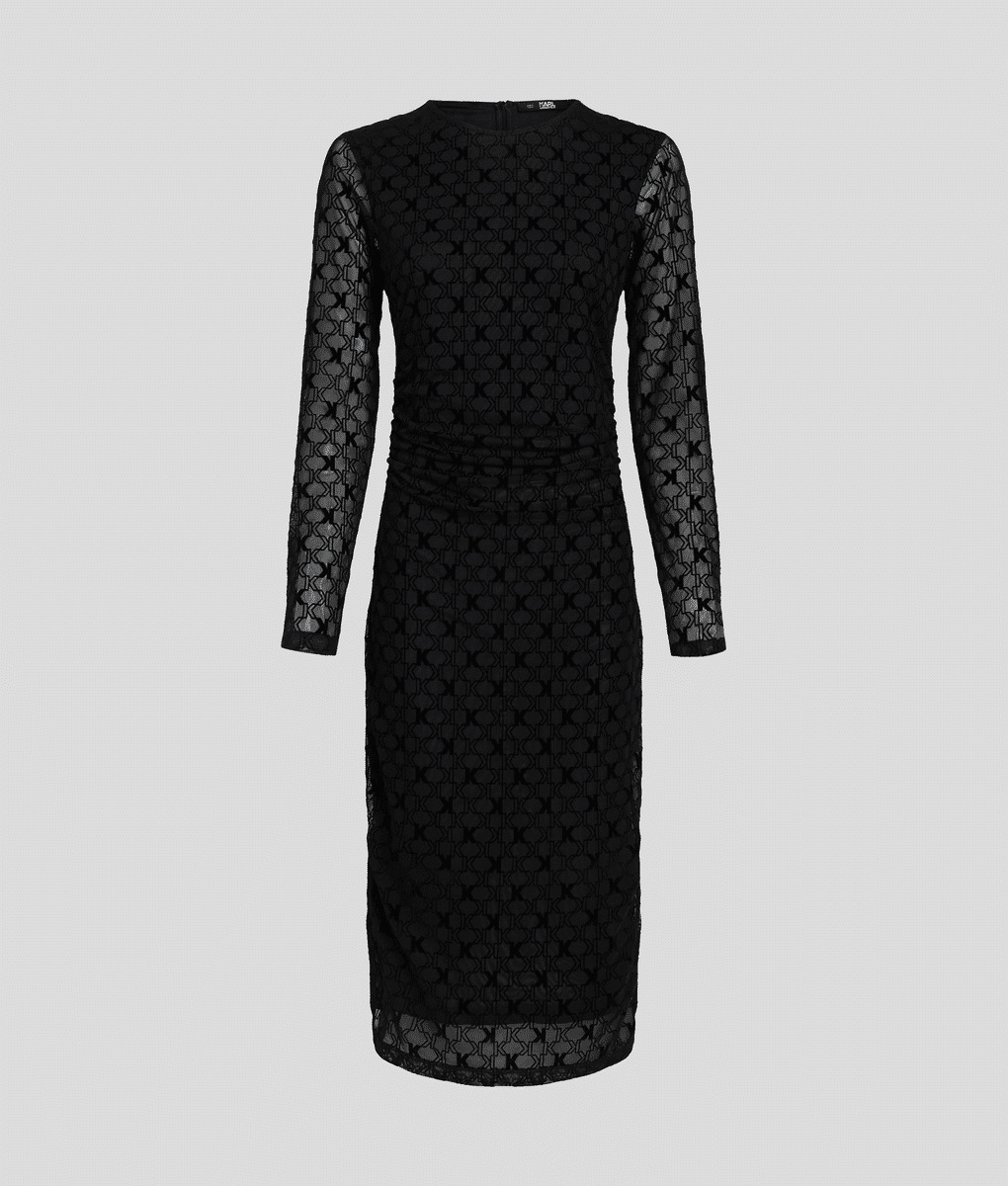 FESTIVE MONOGRAM MESH DRESS