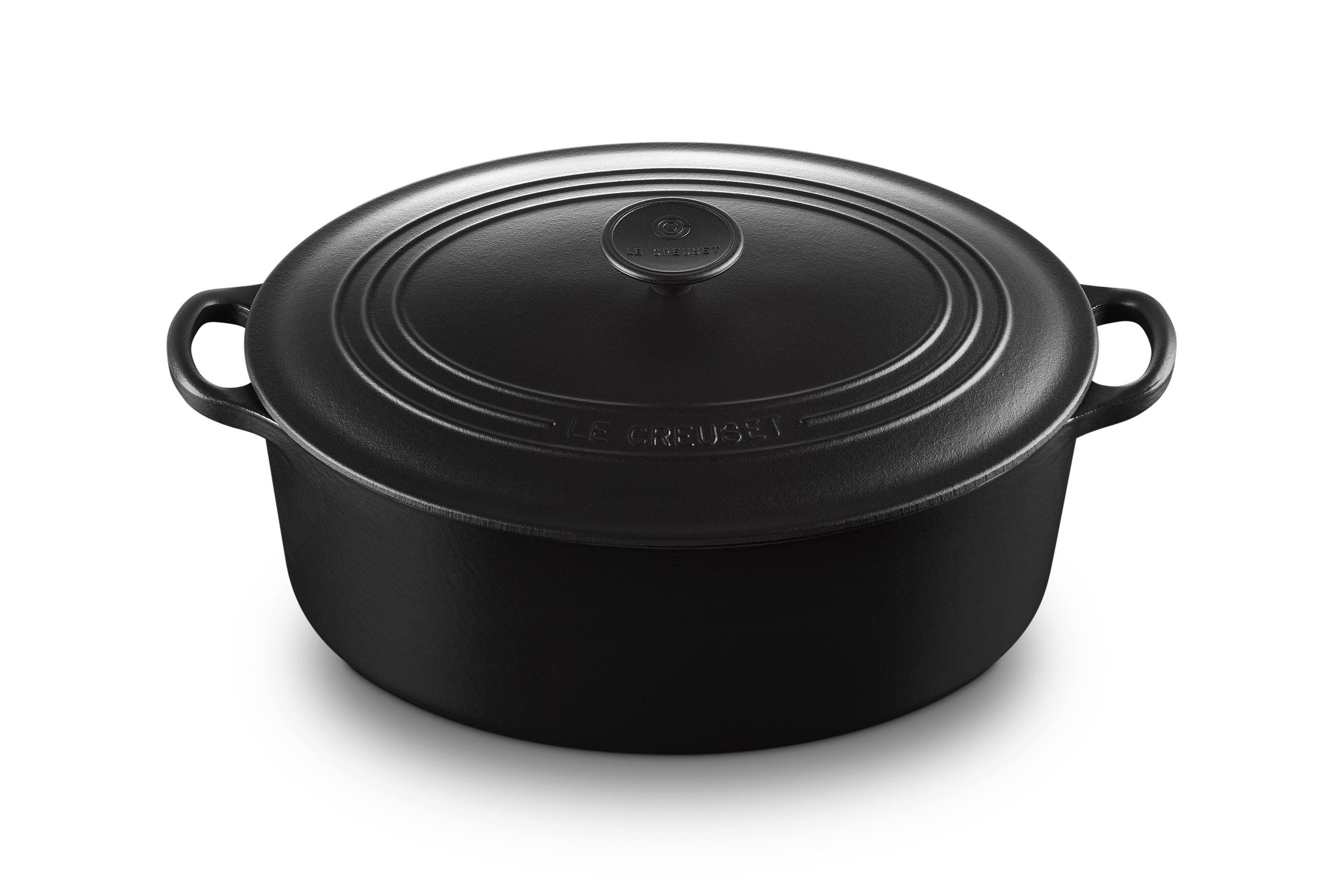 Cocotte ovale 31cm en fonte émaillée noire