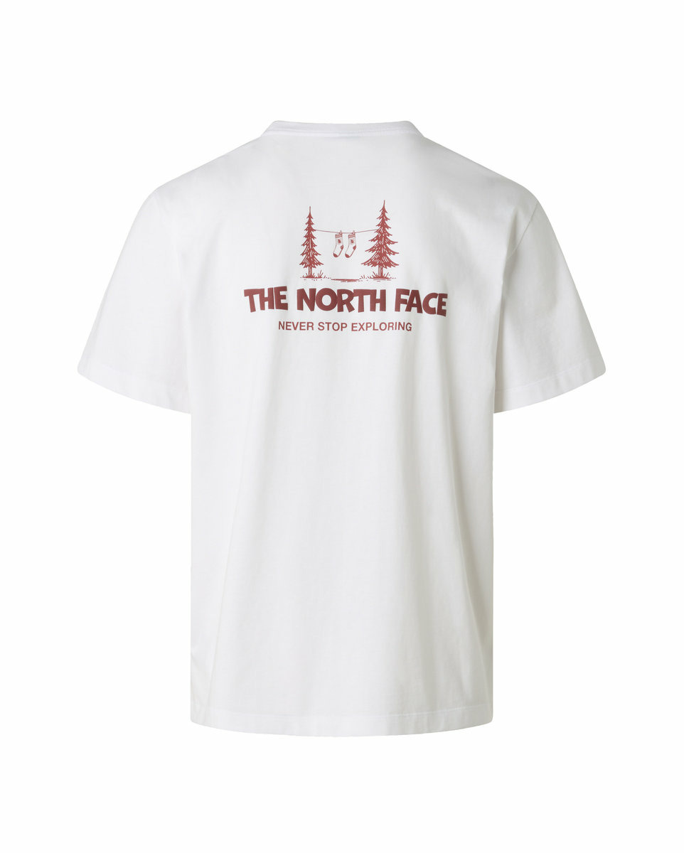 T-shirt Homme M CAMPING RELAXED SHORT SLEEVE TEE-GRAPH Blanc