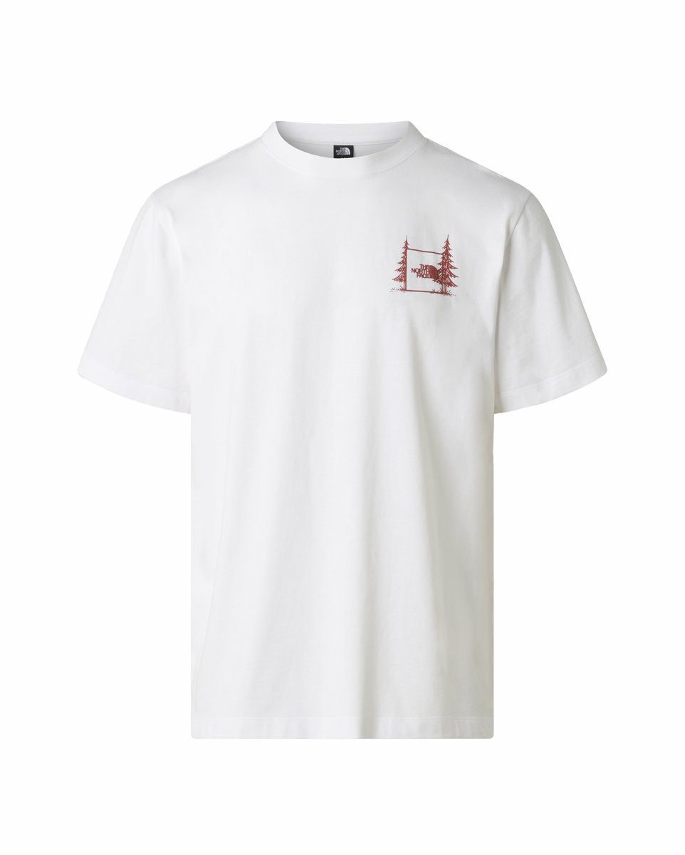 T-shirt Homme M CAMPING RELAXED SHORT SLEEVE TEE-GRAPH Blanc