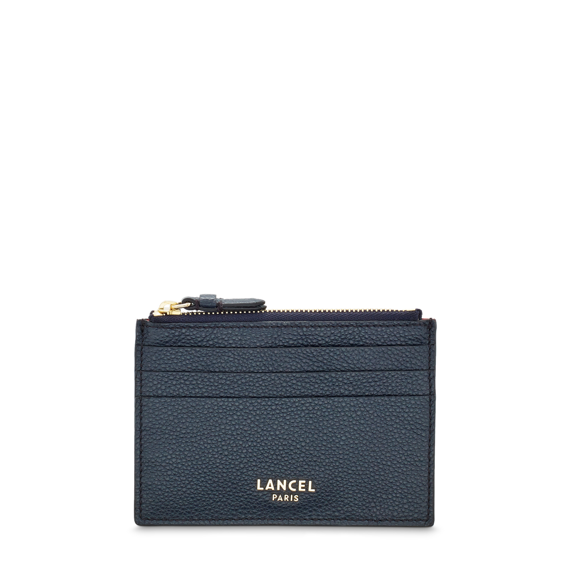 Lettrines de Lancel - Porte-cartes zippé - Grand modèle - Bleu Marine