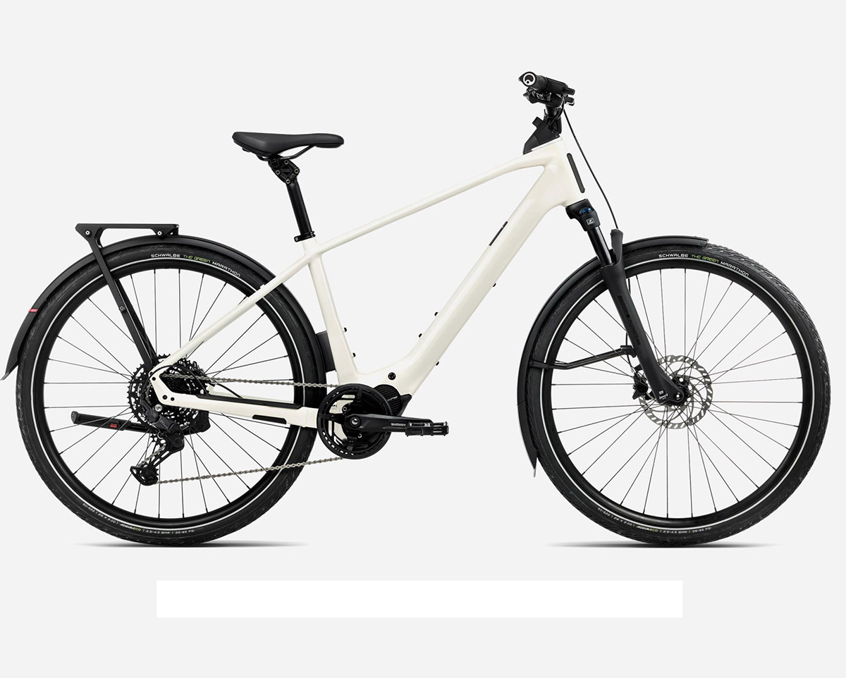 Vélo urbain/trekking électrique KEMEN TOUR 20 Blanc Ivoire