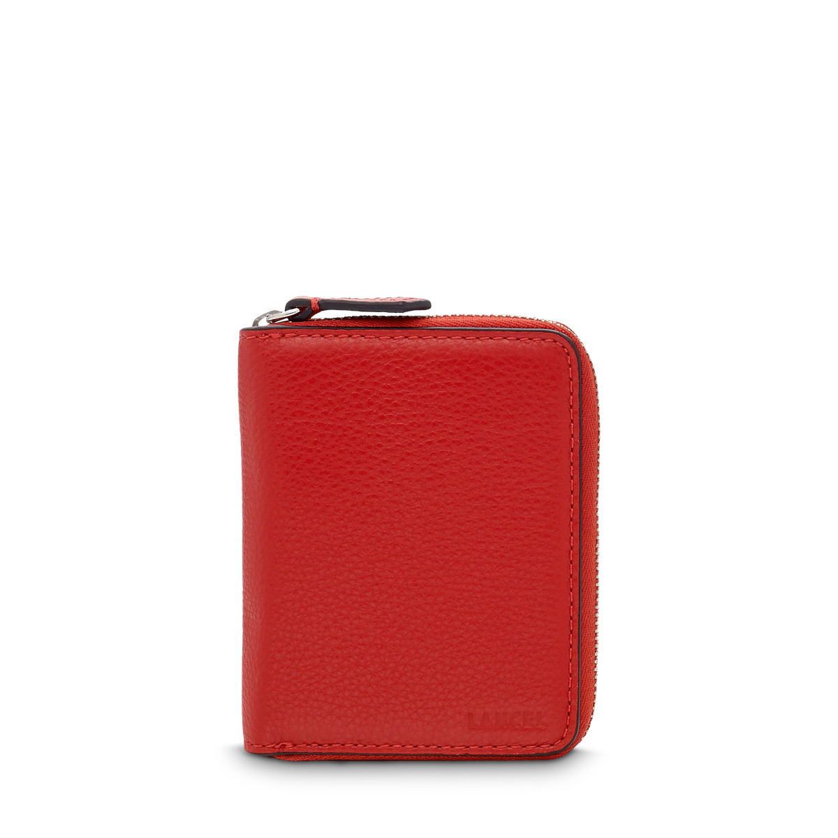 Signature de Lancel - Portefeuille zippé chargeur de téléphone - Rouge Lancel