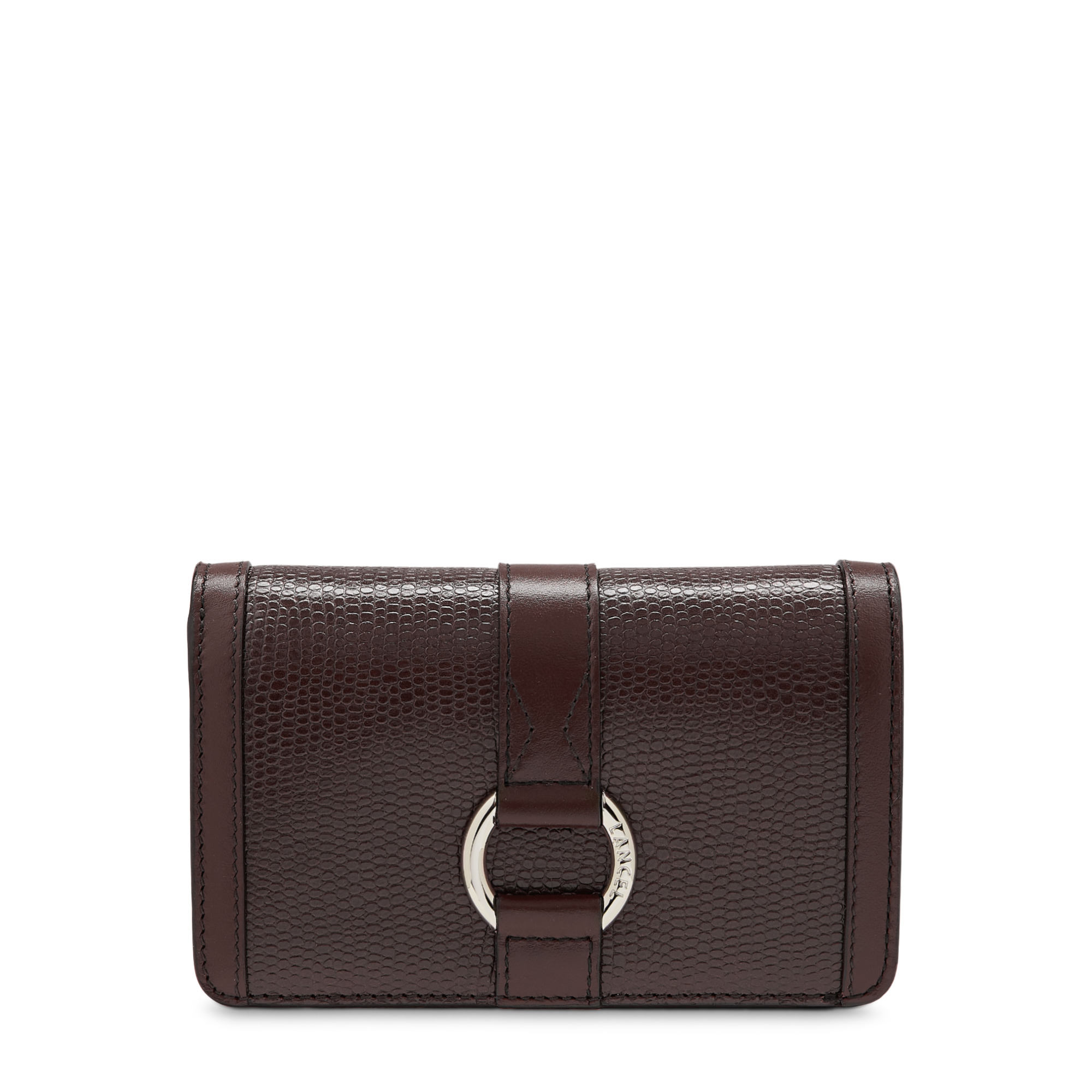 ELSA FACON IGUANA ET CUIR LISSE - Compact - Chocolat