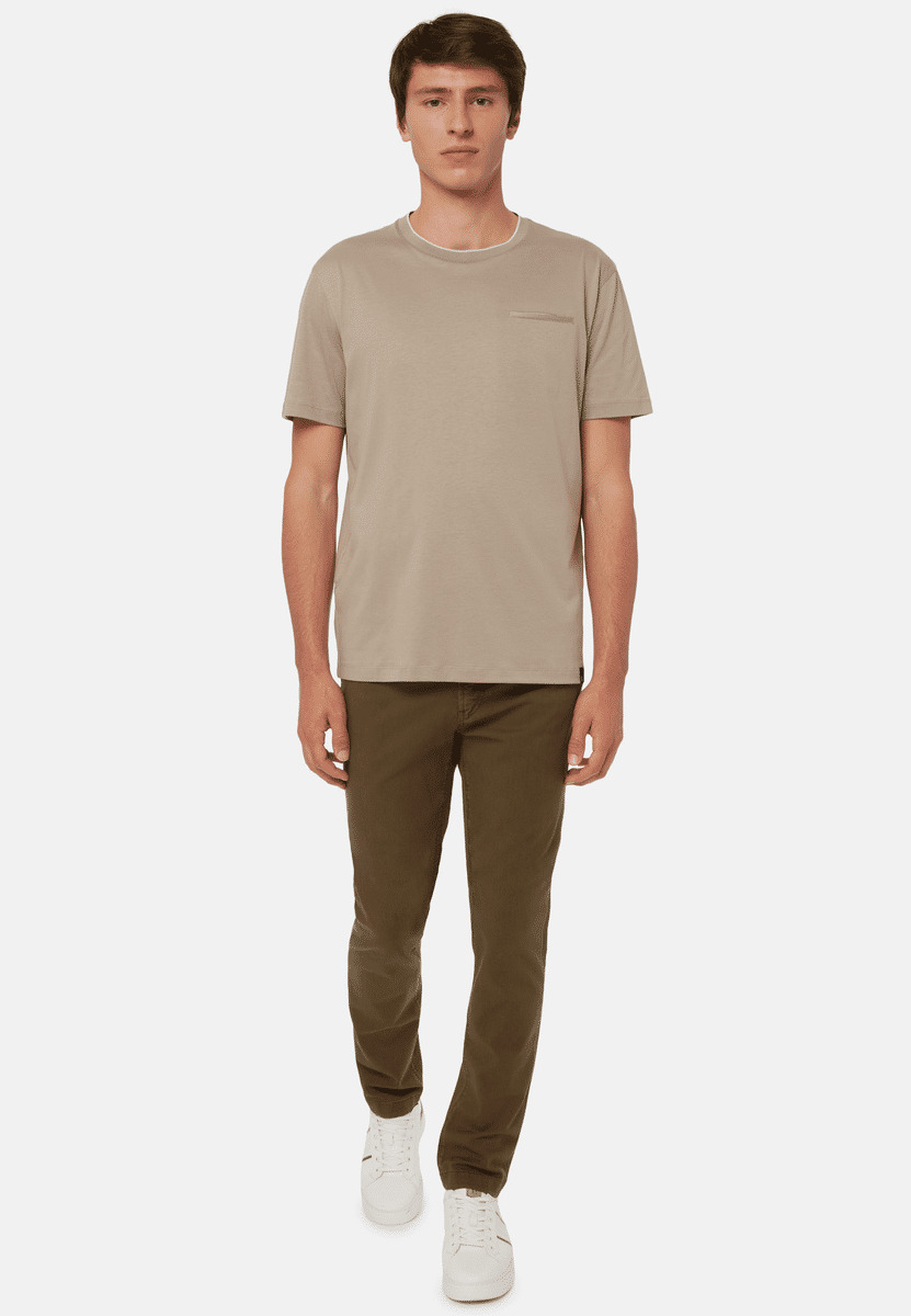 T-Shirt En Jersey De Coton Et Tencel