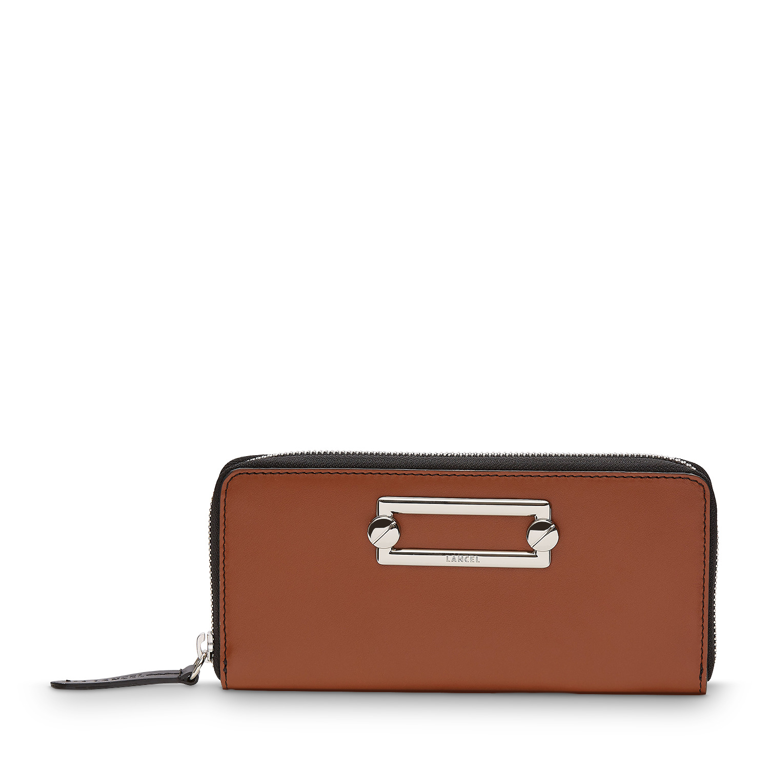 Clic de Lancel - Portefeuille slim zippe - Grand modèle - Noir Bois