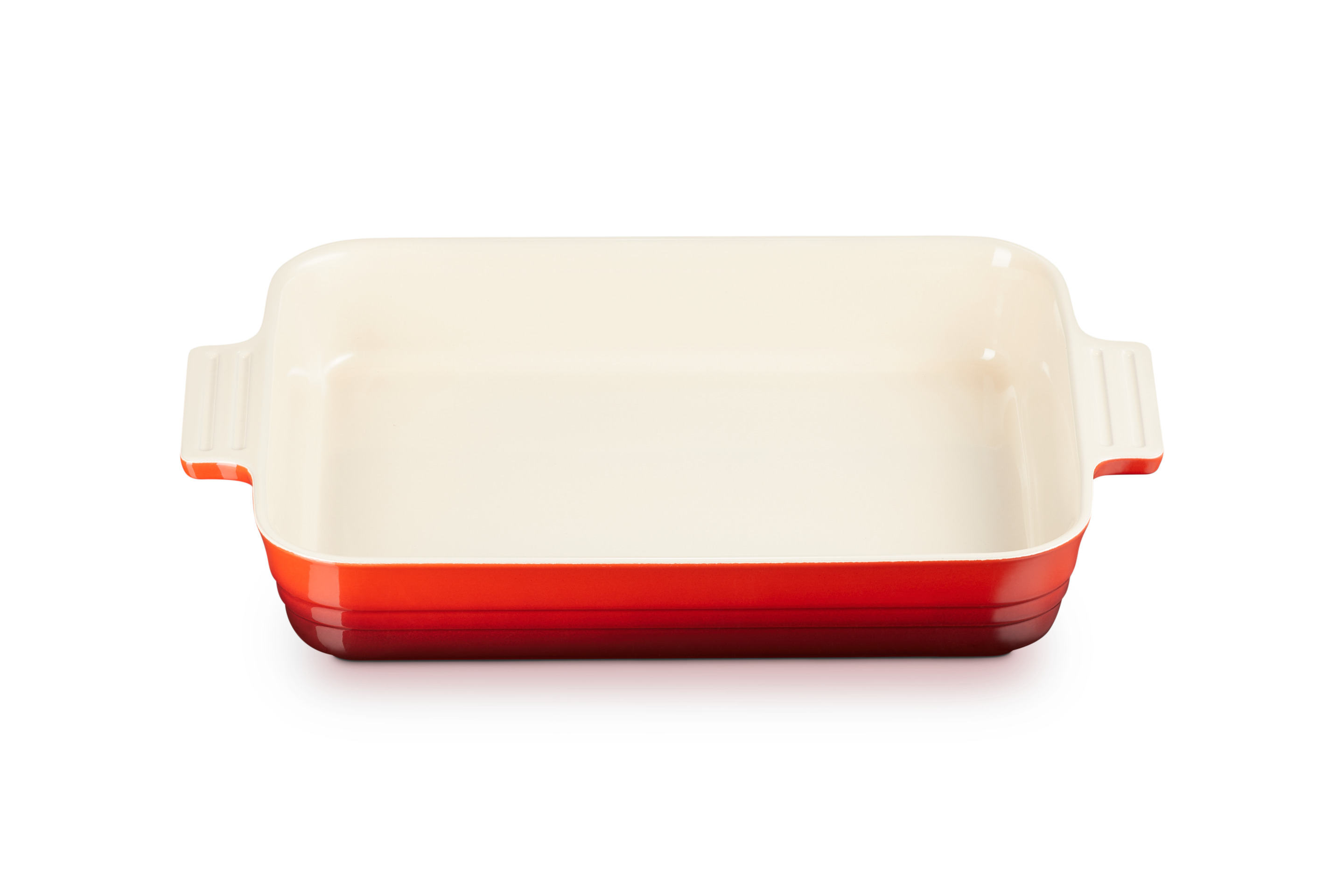 Plat rectangulaire classique 32cm en céramique cerise