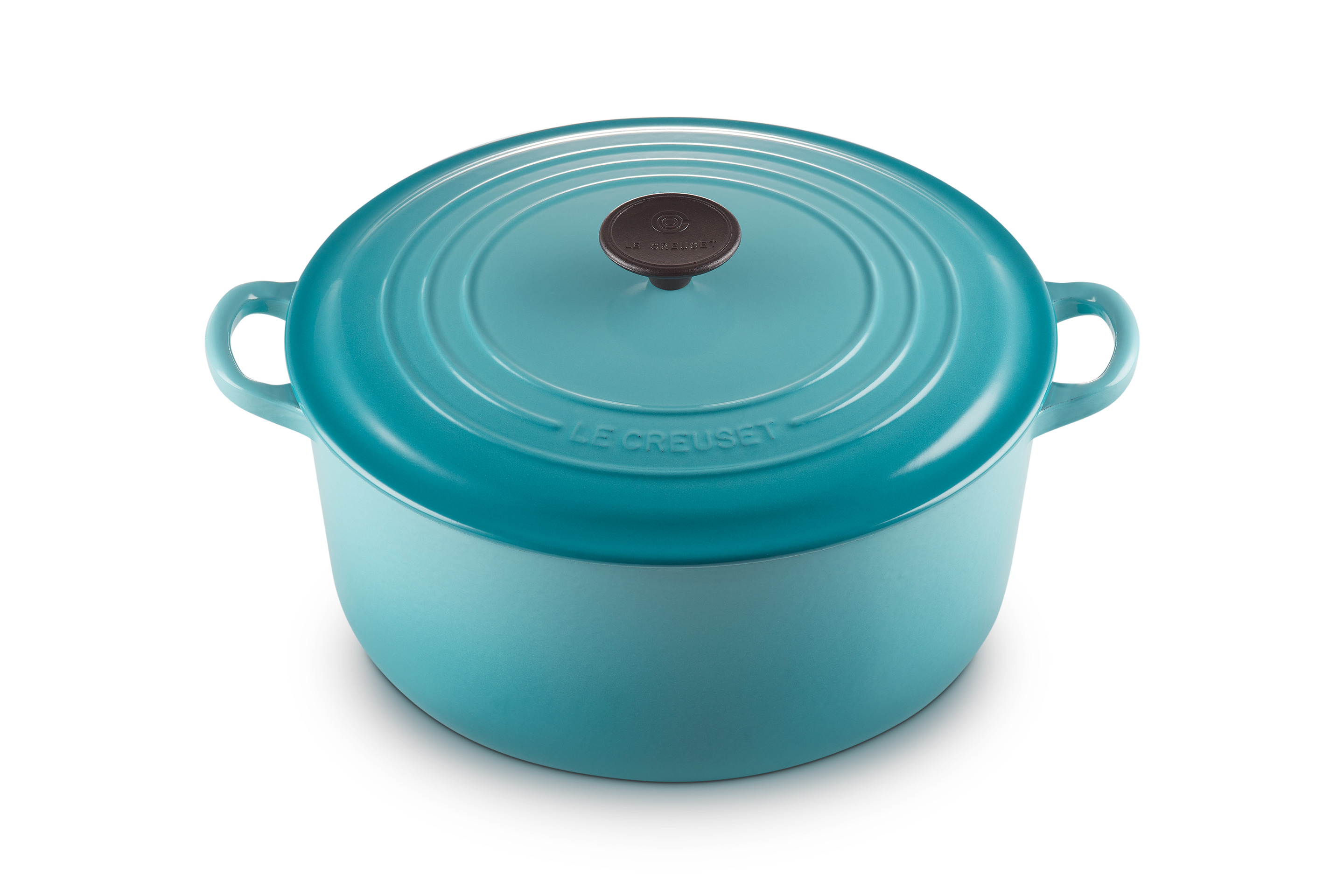 Cocotte ronde 28cm en fonte émaillée bleu caraïbes