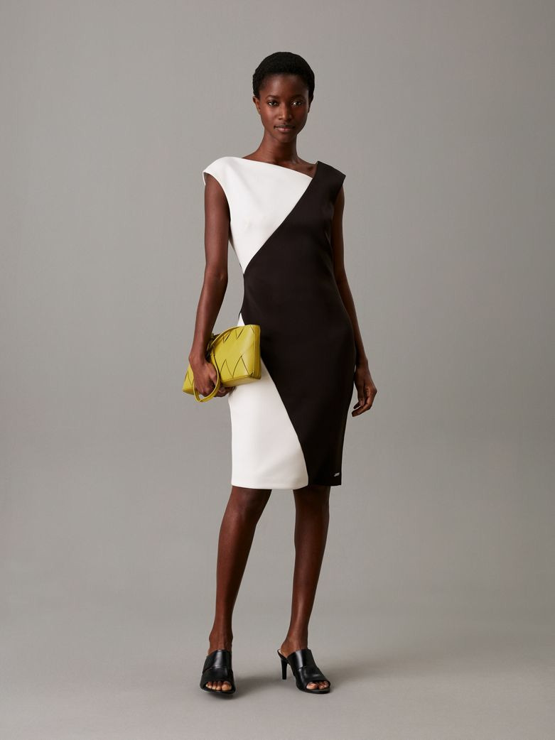 ROBE BODYCON COLORBLOCK EN NEOPRÈNE SCUBA