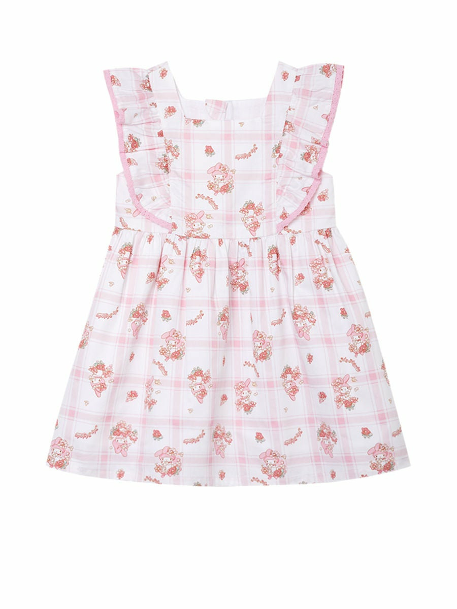 ชุดกระโปรงเด็กผู้หญิงแขนกุดพิมพ์ลาย My Melody