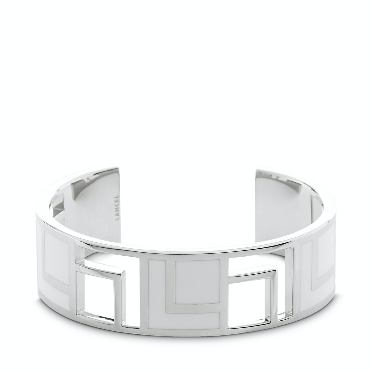 Logo Carré L Email - Manchette fine Carré L Email ajouré - Blanc