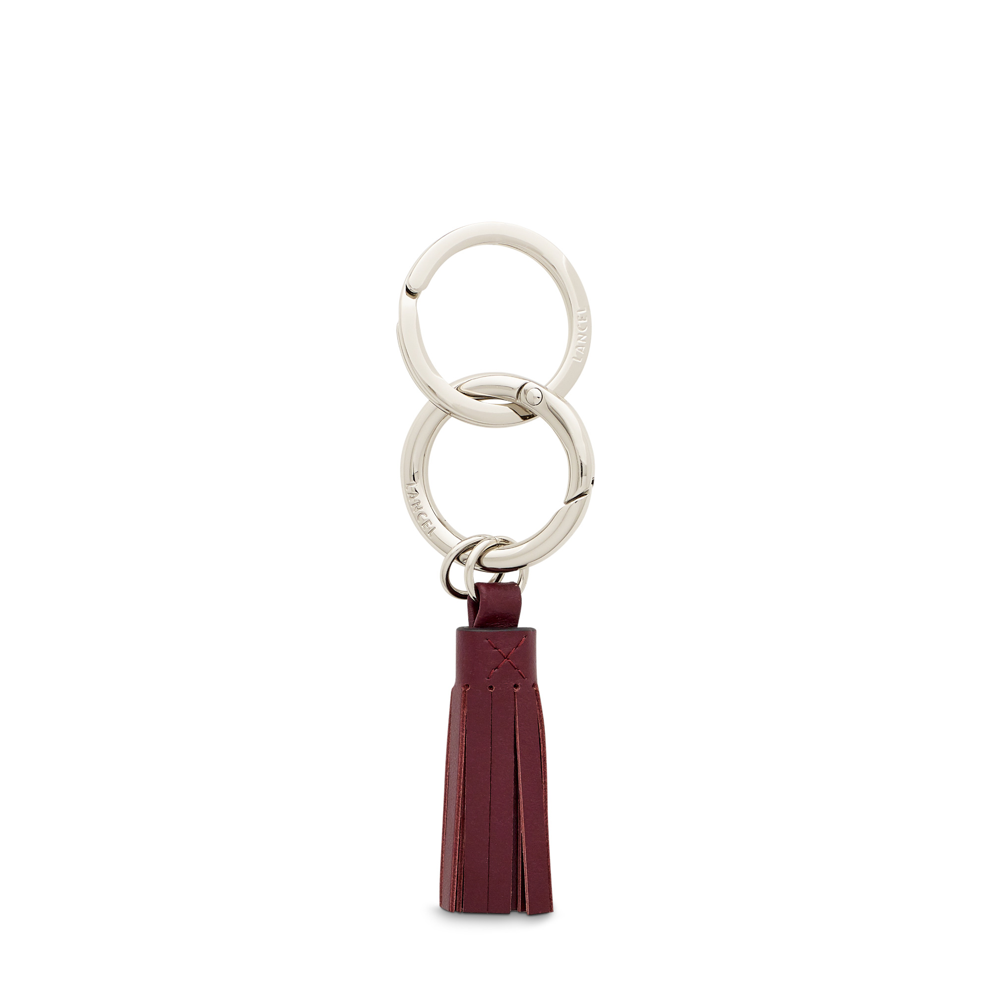 Charms de Lancel - Base porte-clés pompon personnalisable - Cassis