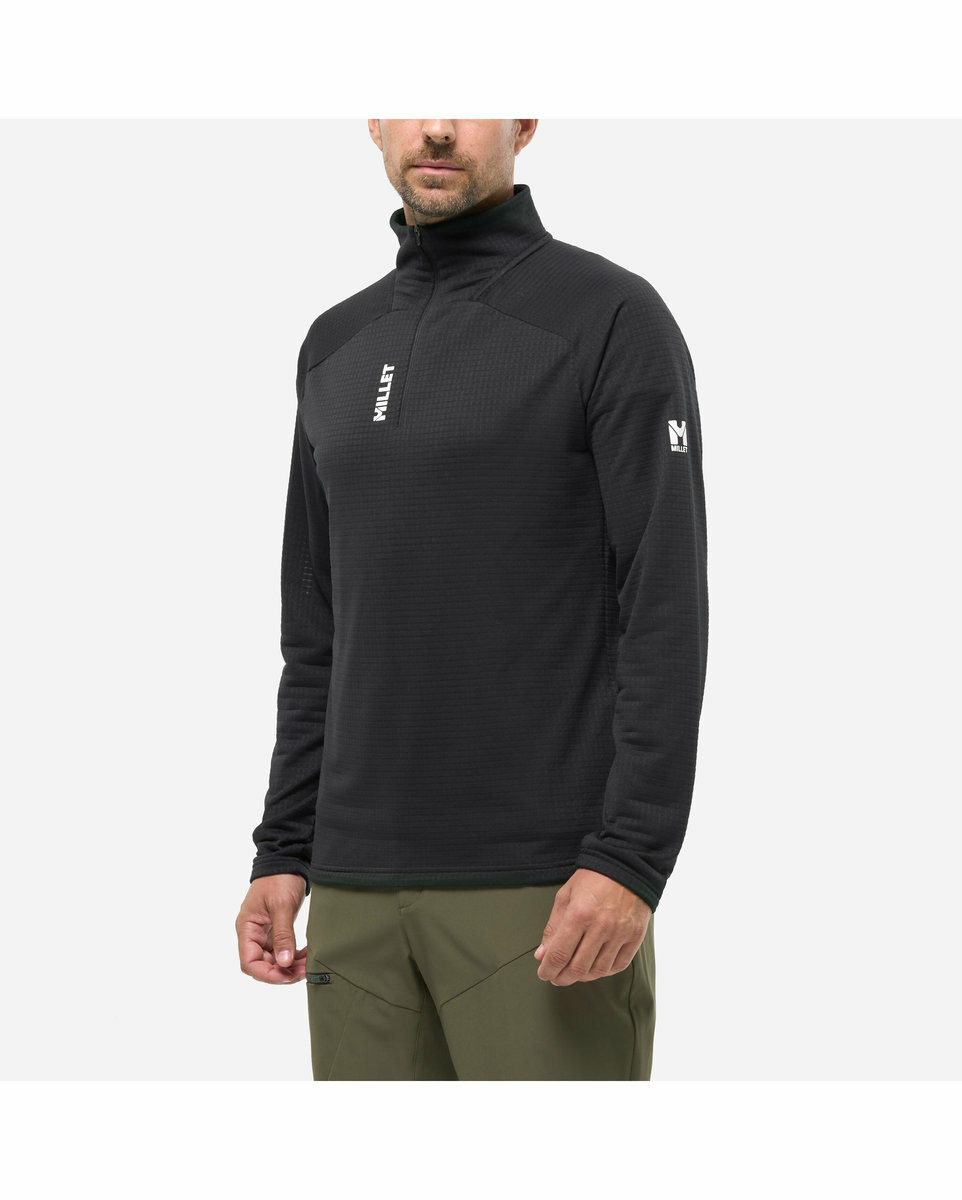 Haut zip Homme PARMELAN LIGHT FLEECE PO M Noir