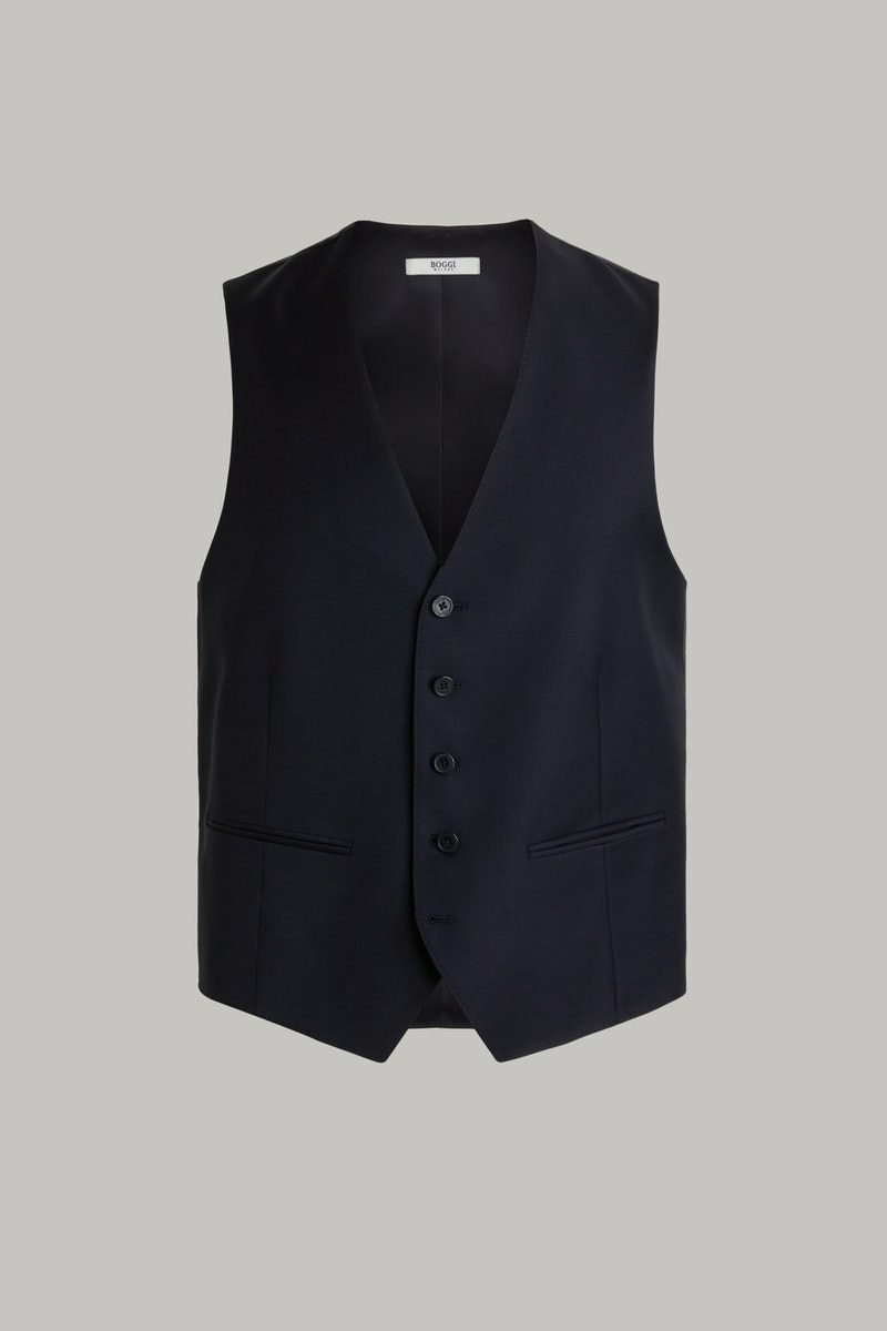 GILET BLEU MARINE UNI EN LAINE