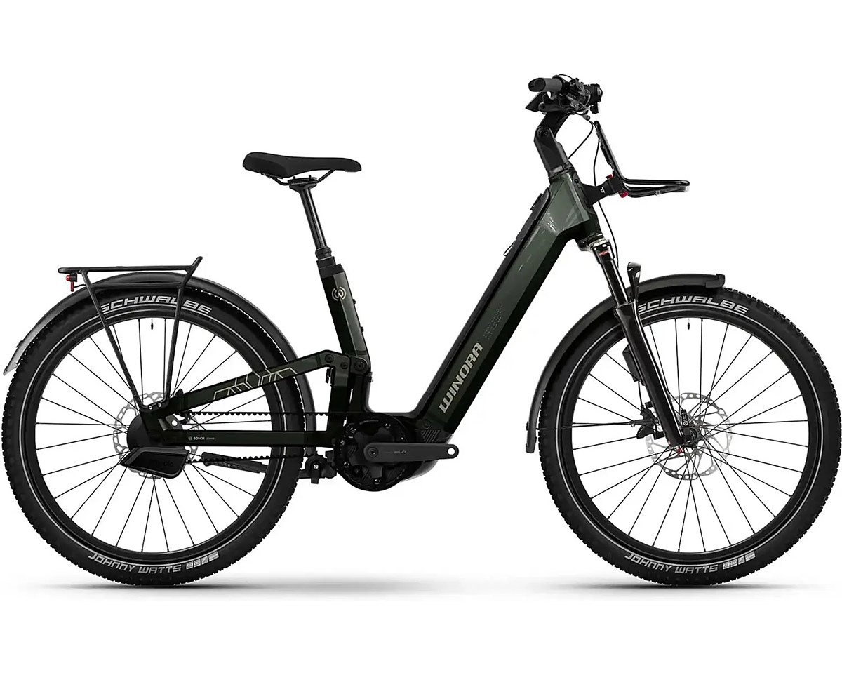 Vélo urbain électrique SINUS FS ENV LOW Vert Forêt