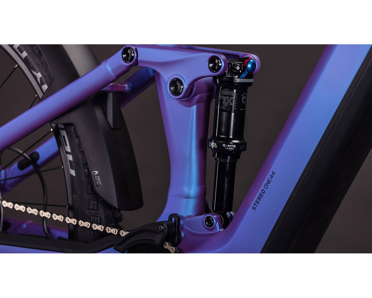 VTT tout suspendu électrique STEREO HYBRID ONE44 EXC 800 Bleu Iris/Noir
