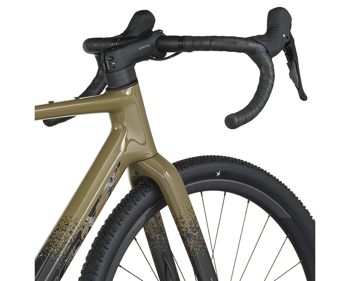 Vélo de gravel ADDICT GRAVEL 40 Vert Kaki/Noir Carbone