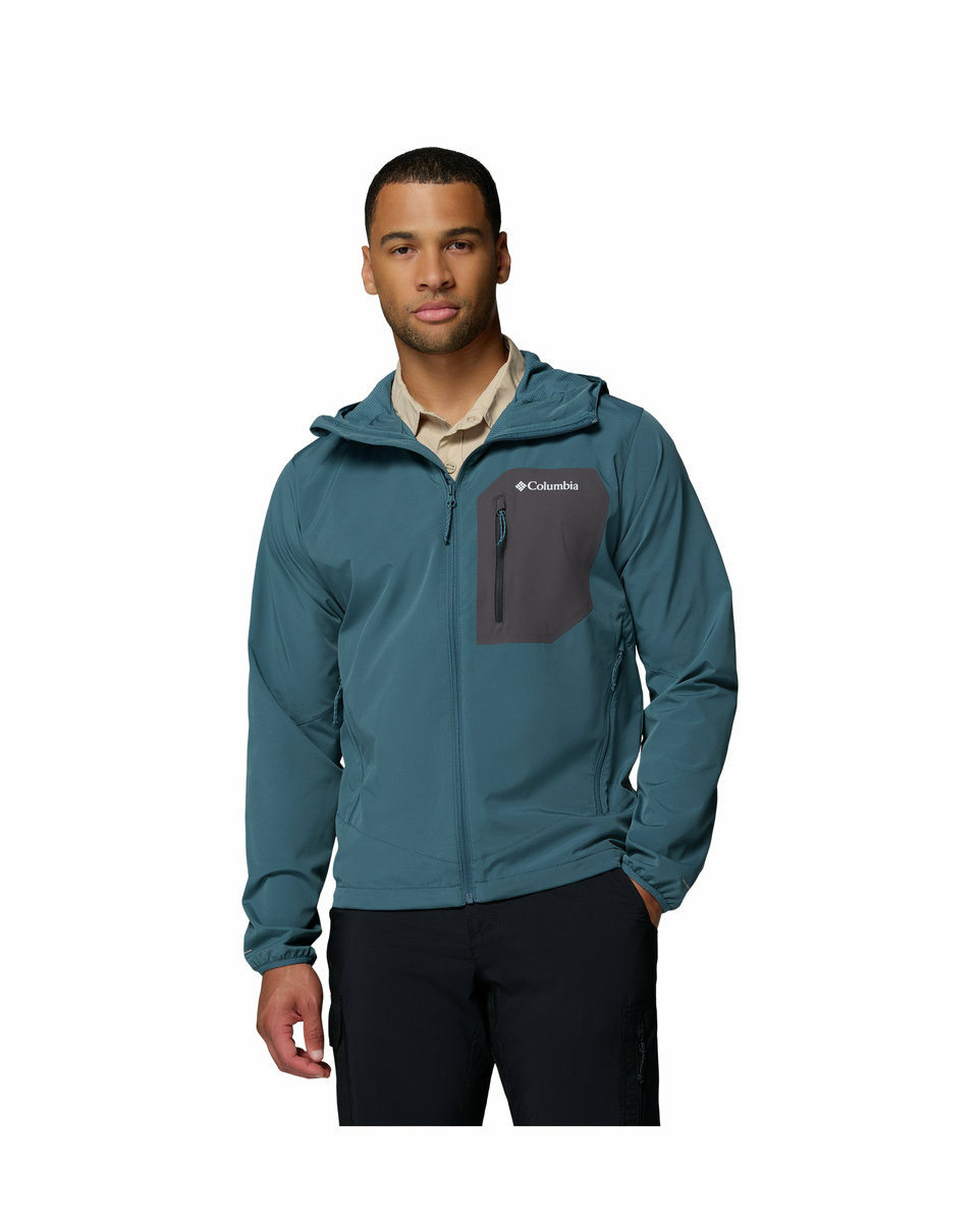Veste Homme TALL HEIGHTS III HOODED SOFTSHELL Bleu