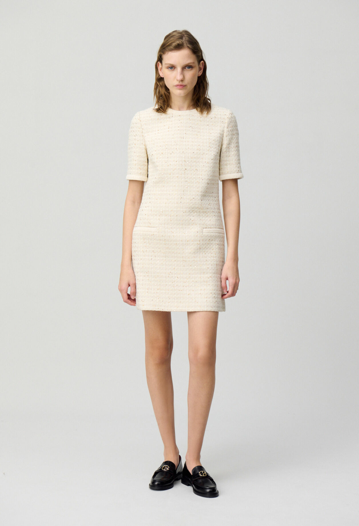 Robe courte tweed