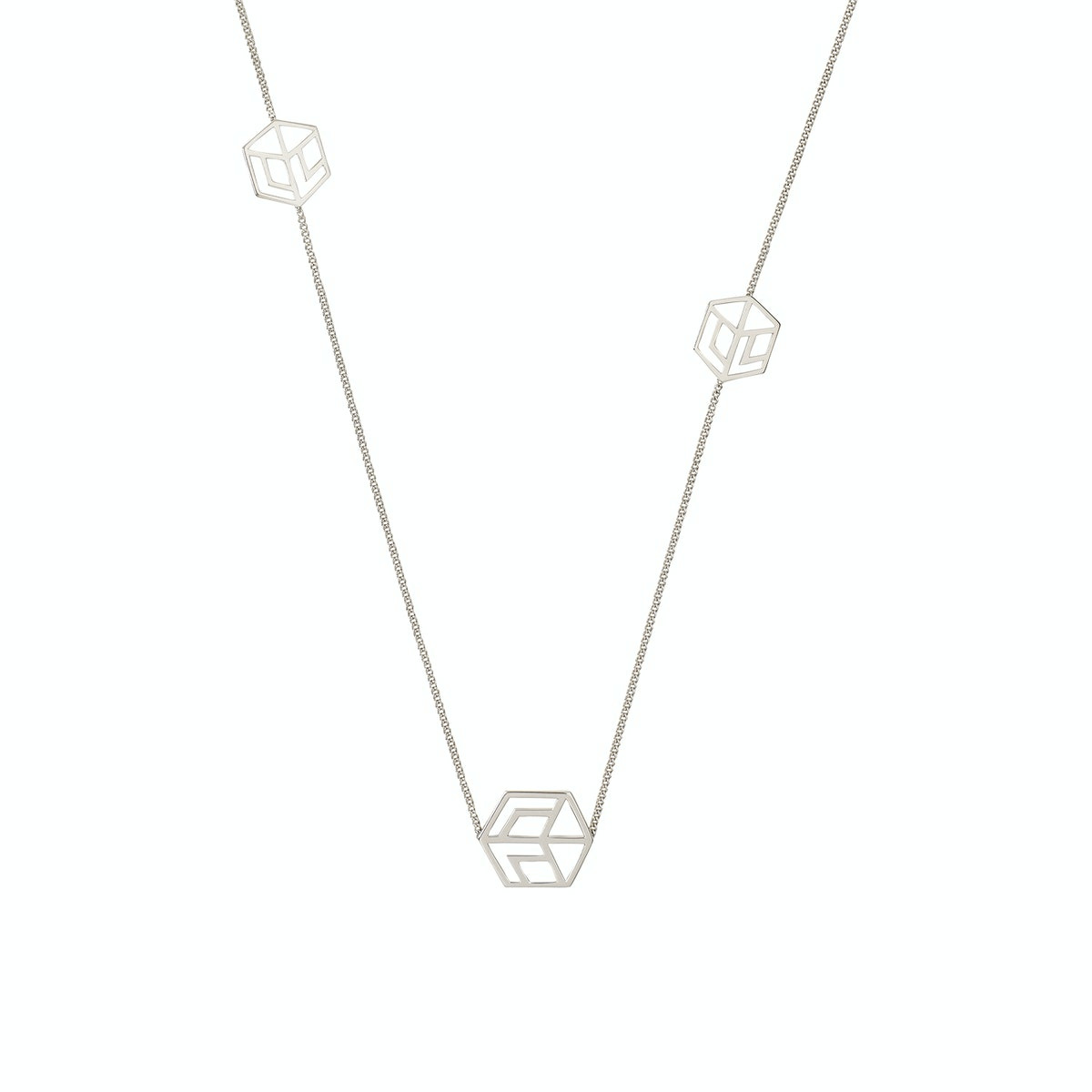 Logo Carré L - Sautoir Carré L - Nickel Brillant