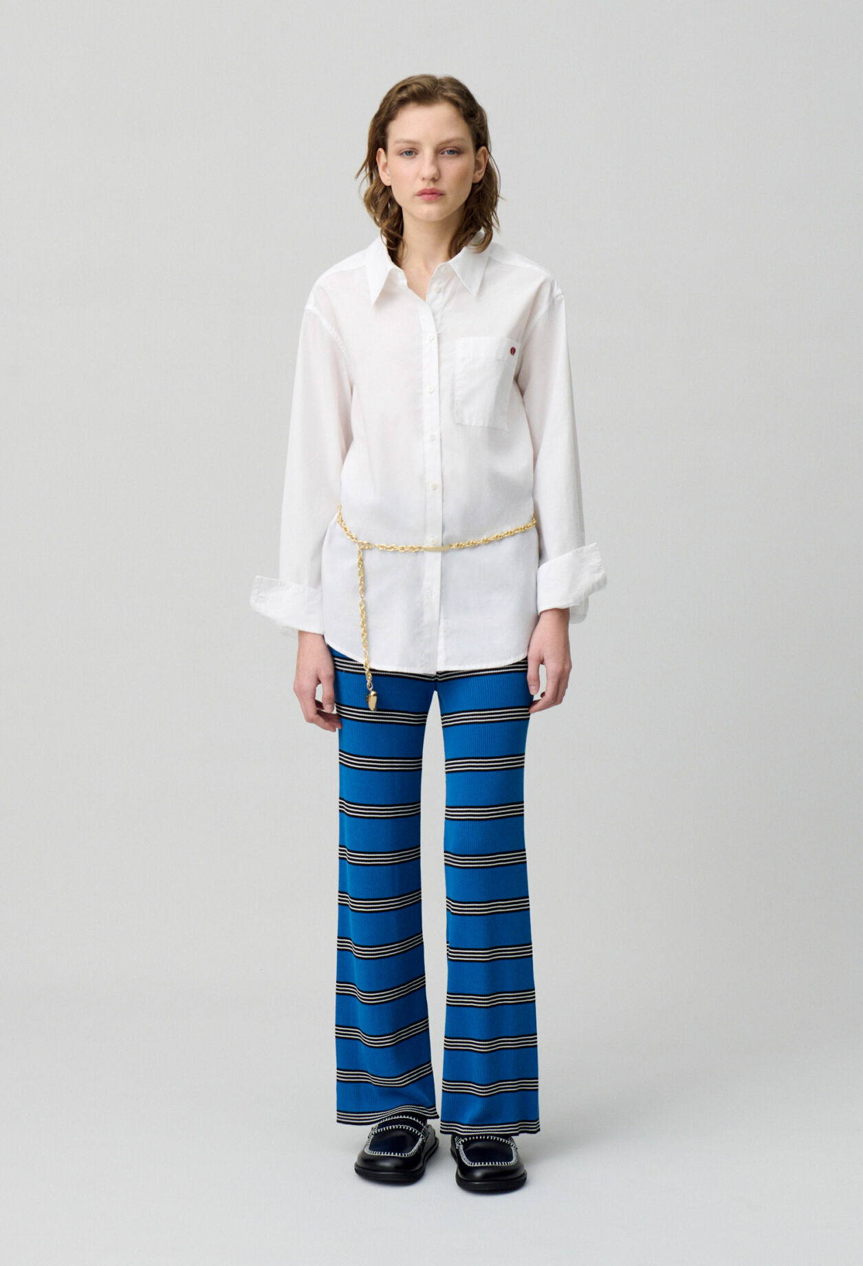 Pantalon slim fine maille