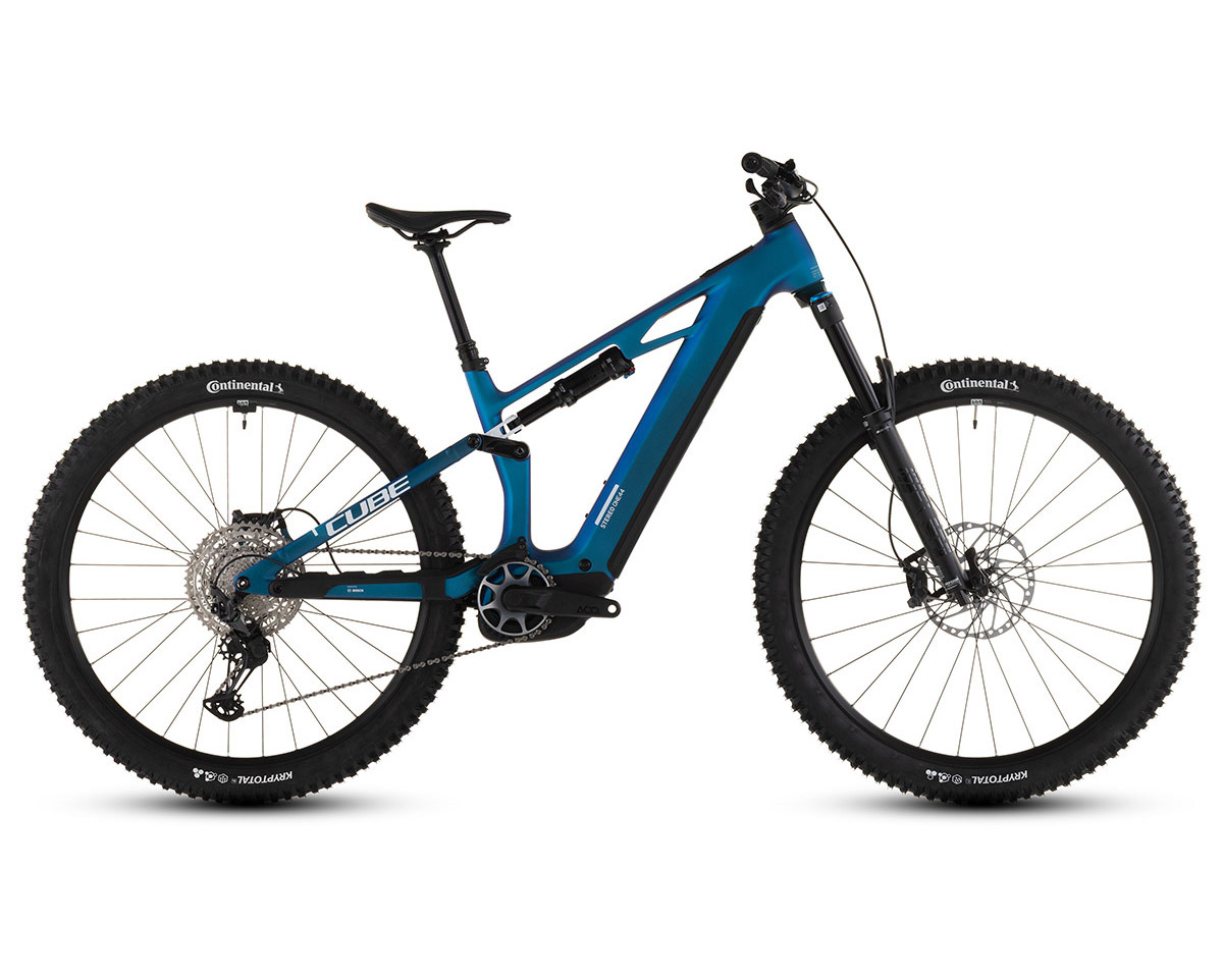VTT tout suspendu électrique STEREO HYBRID ONE44 HPC SLX 800 Bleu/Blanc