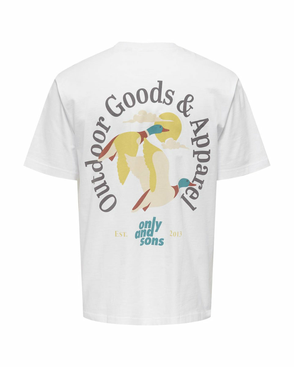 T-shirt Homme ONSBEC LIFE DUCK RLX SS TEE Blanc