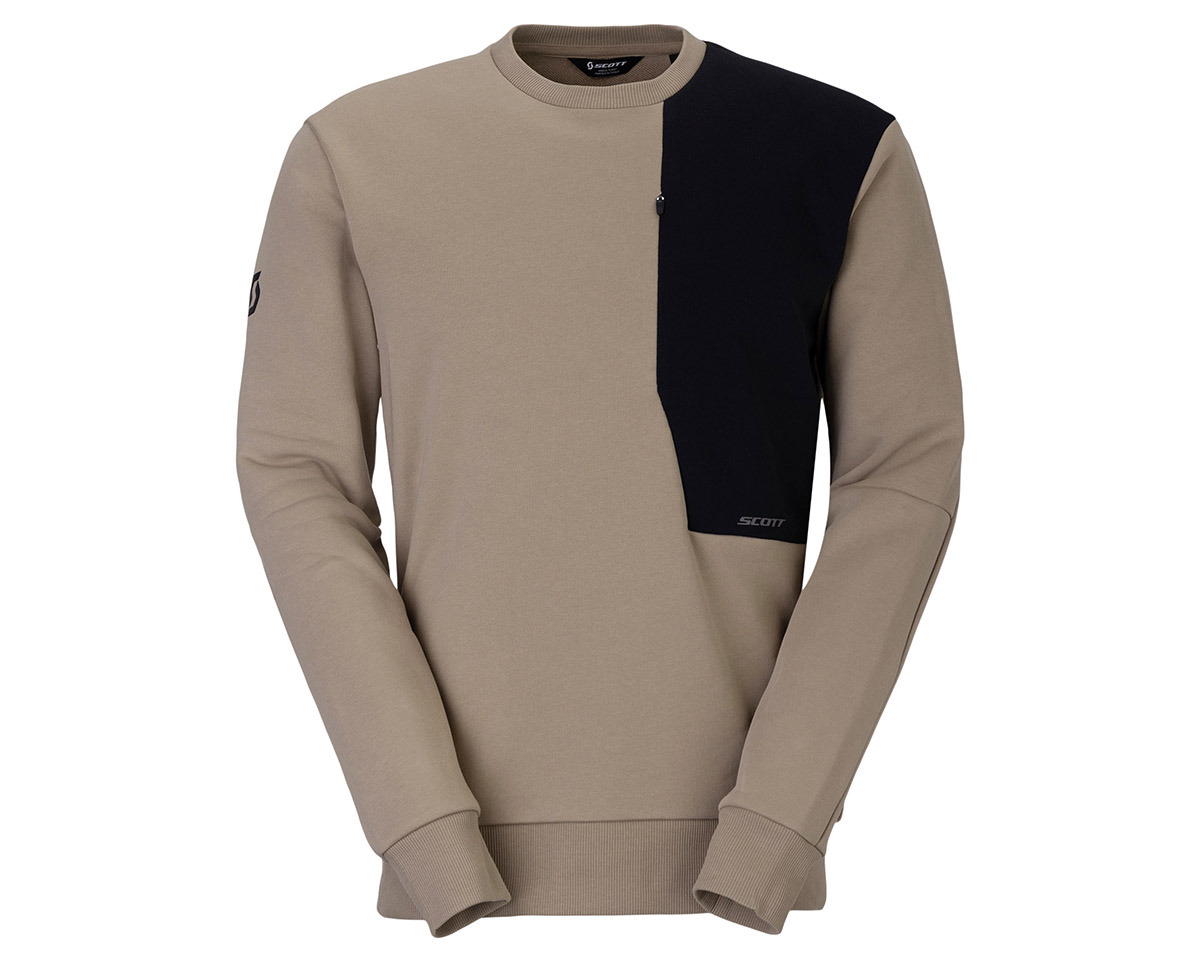Sweat à col rond Homme CREWNECK Beige/Noir