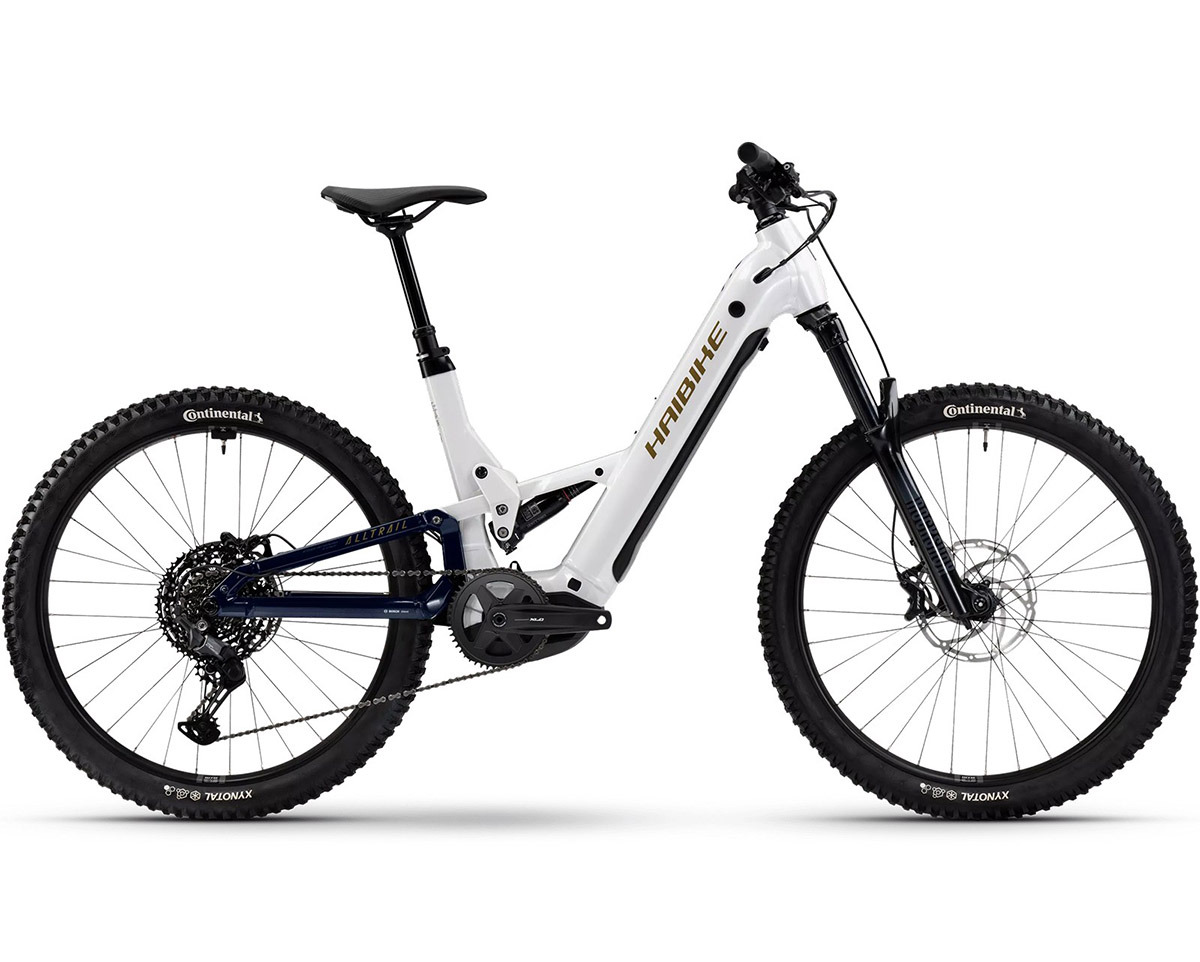 VTT tout suspendu électrique ALLTRAIL 8 LOW Blanc/Bleu