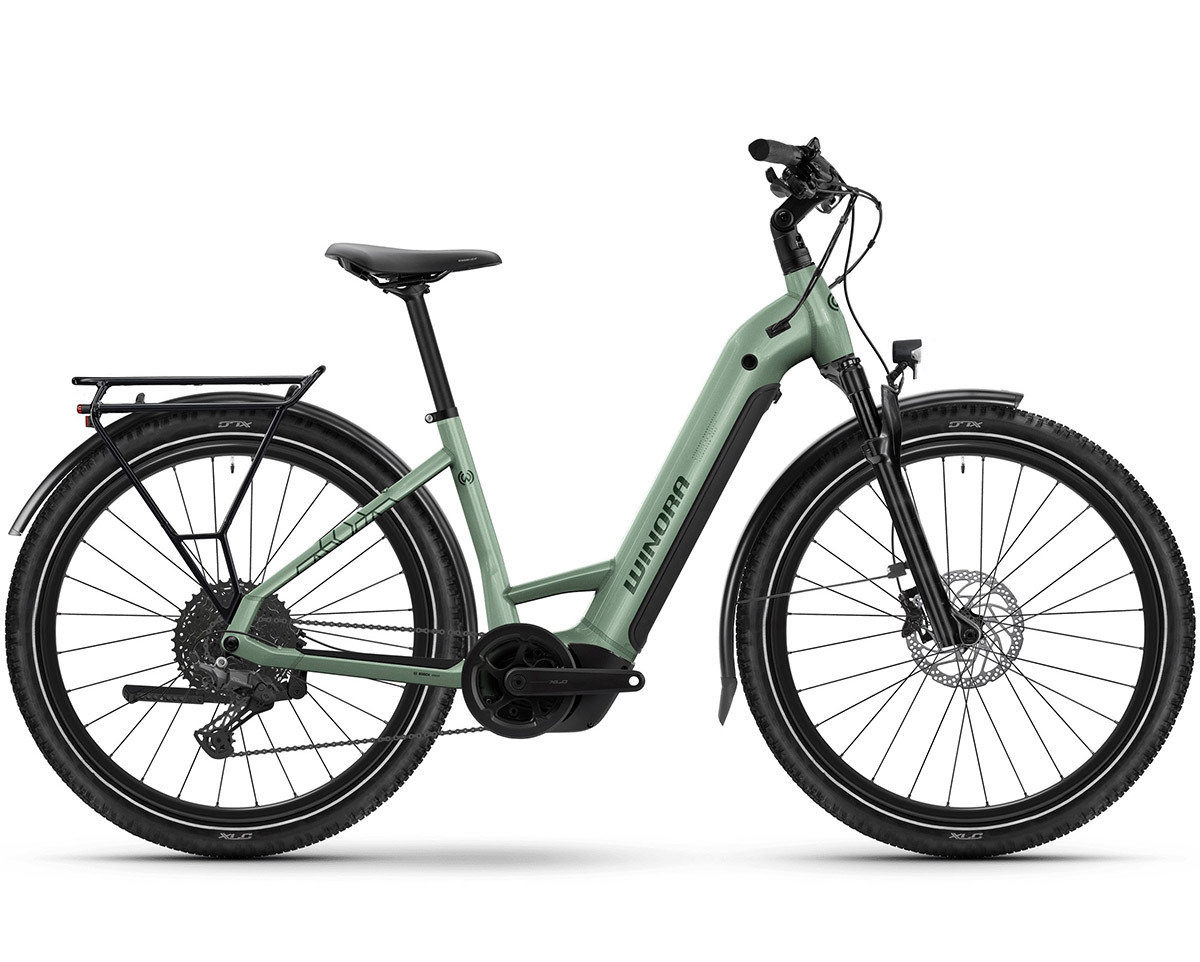 Vélo urbain/trekking électrique YUCATAN X10 LOW Pistache Pastel