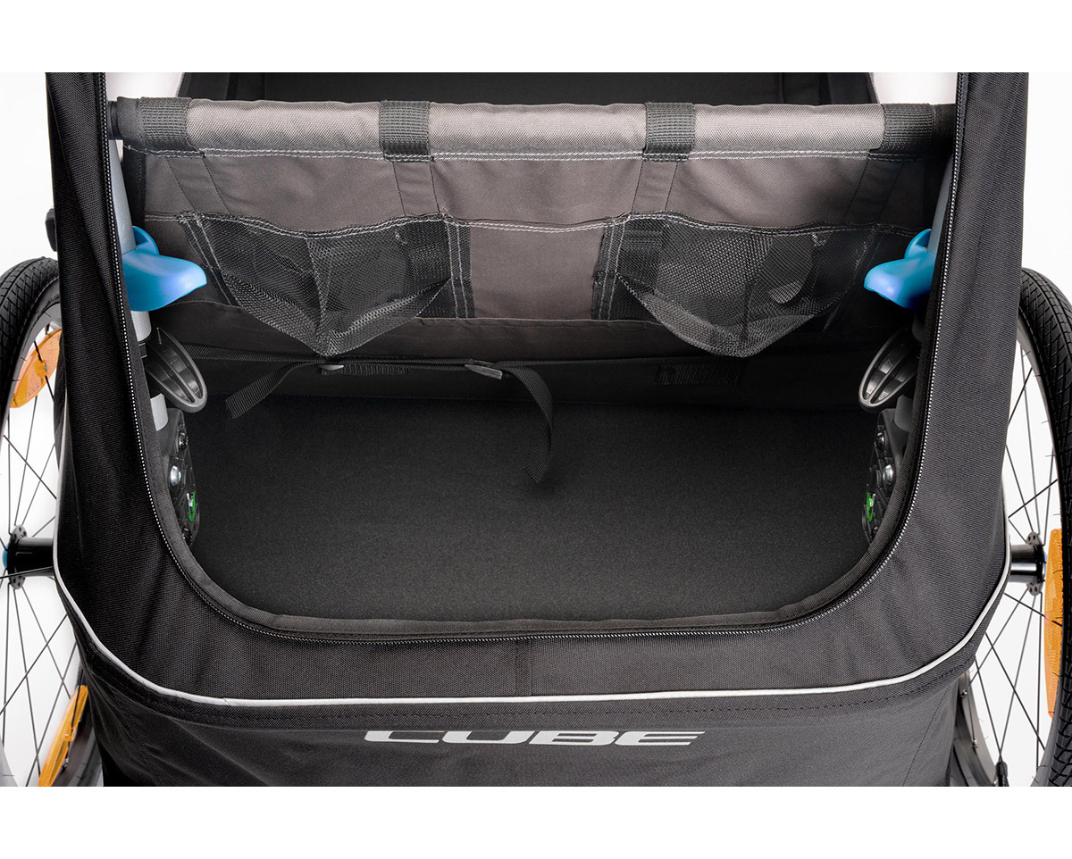 Remorque pour enfant 2 places DOUBLE PURE Noir/Gris