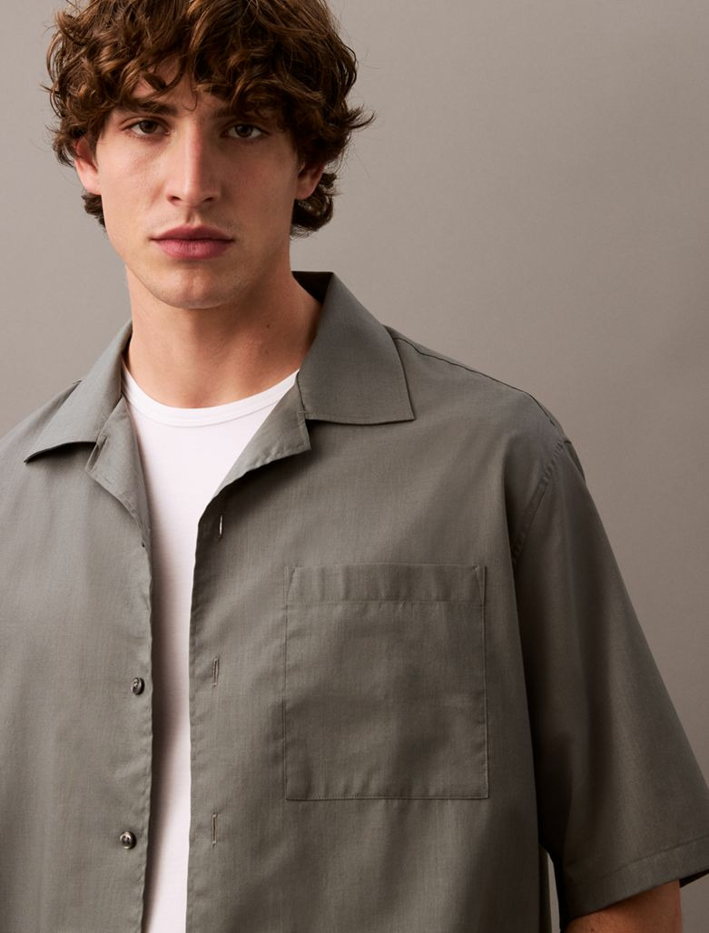 CHEMISE EN COTON À MANCHES COURTES