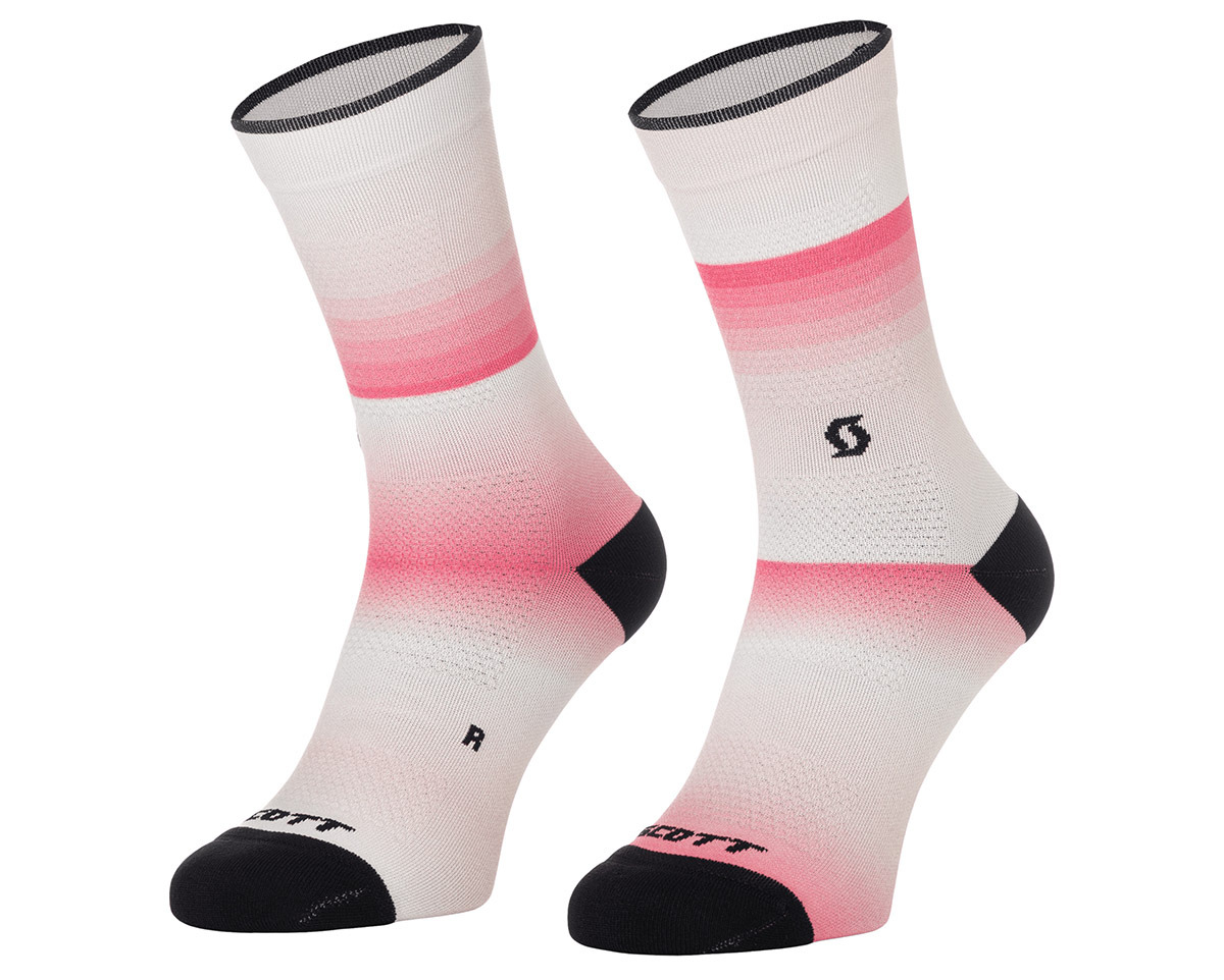 Chaussettes Unisexe GRADIENT STRIPES CREW Rose/Blanc