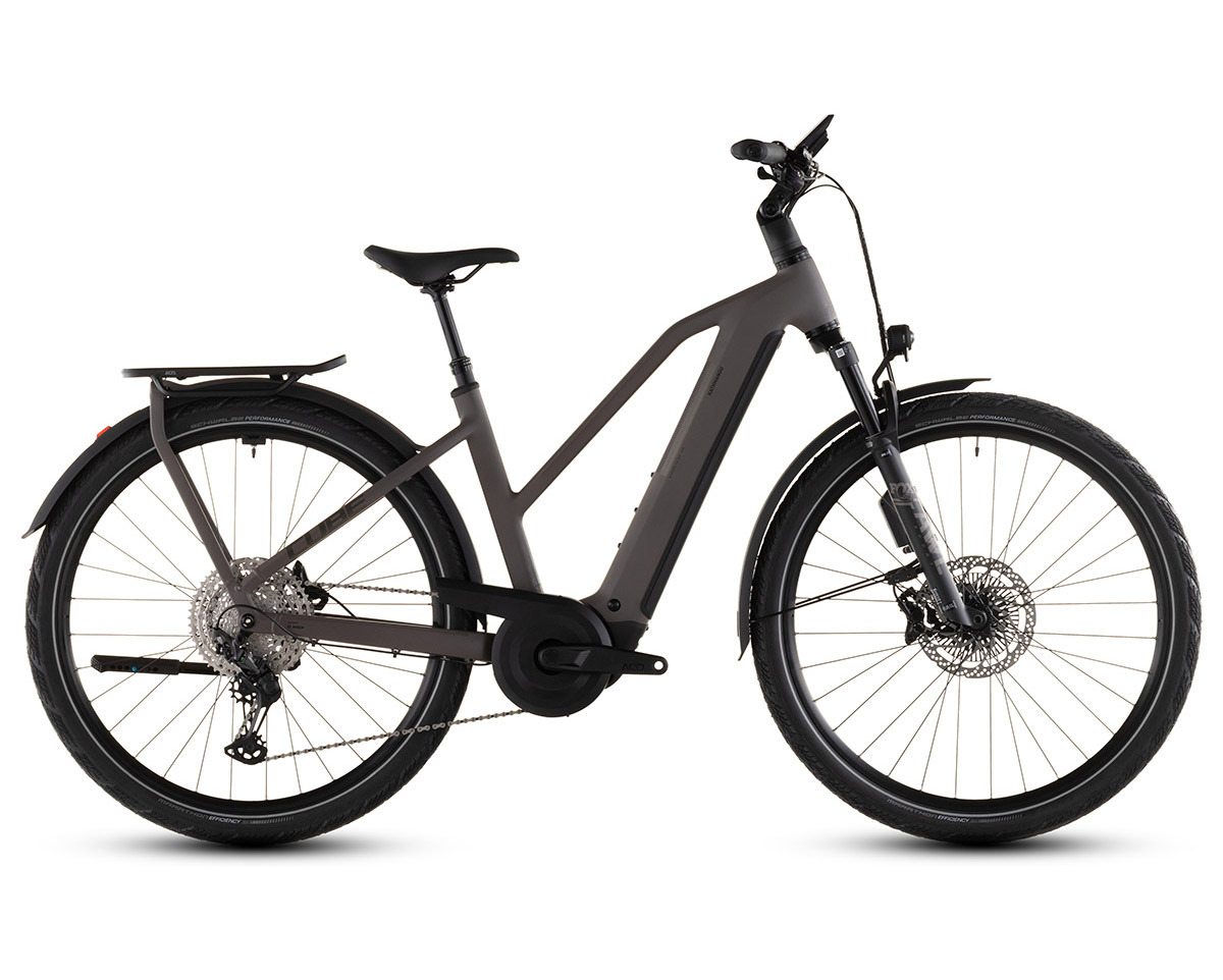 Vélo trekking électrique KATHMANDU HYBRID EXC 800 Gris Cèdre/Chrome