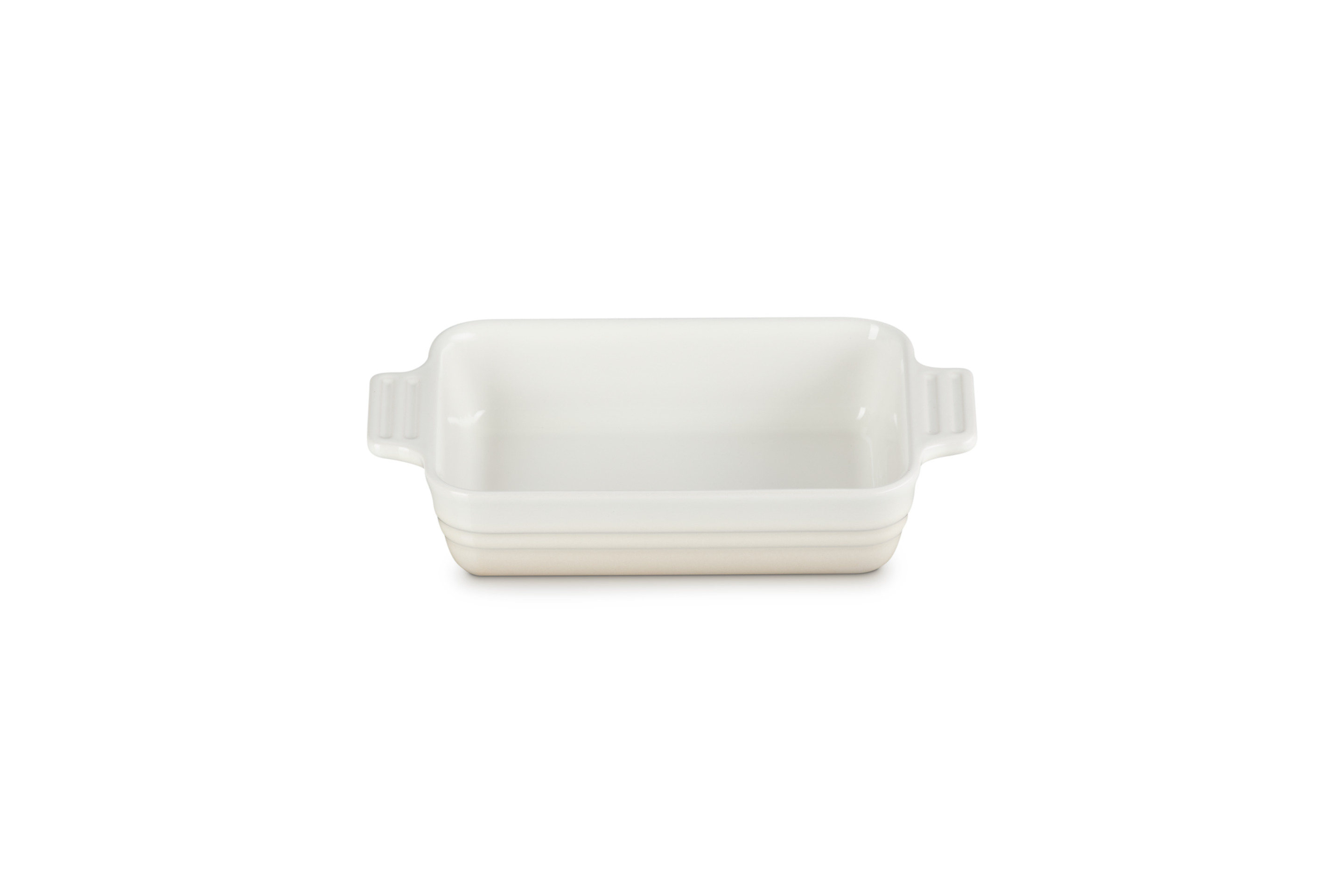 Plat rectangulaire classique 18cm en céramique meringue