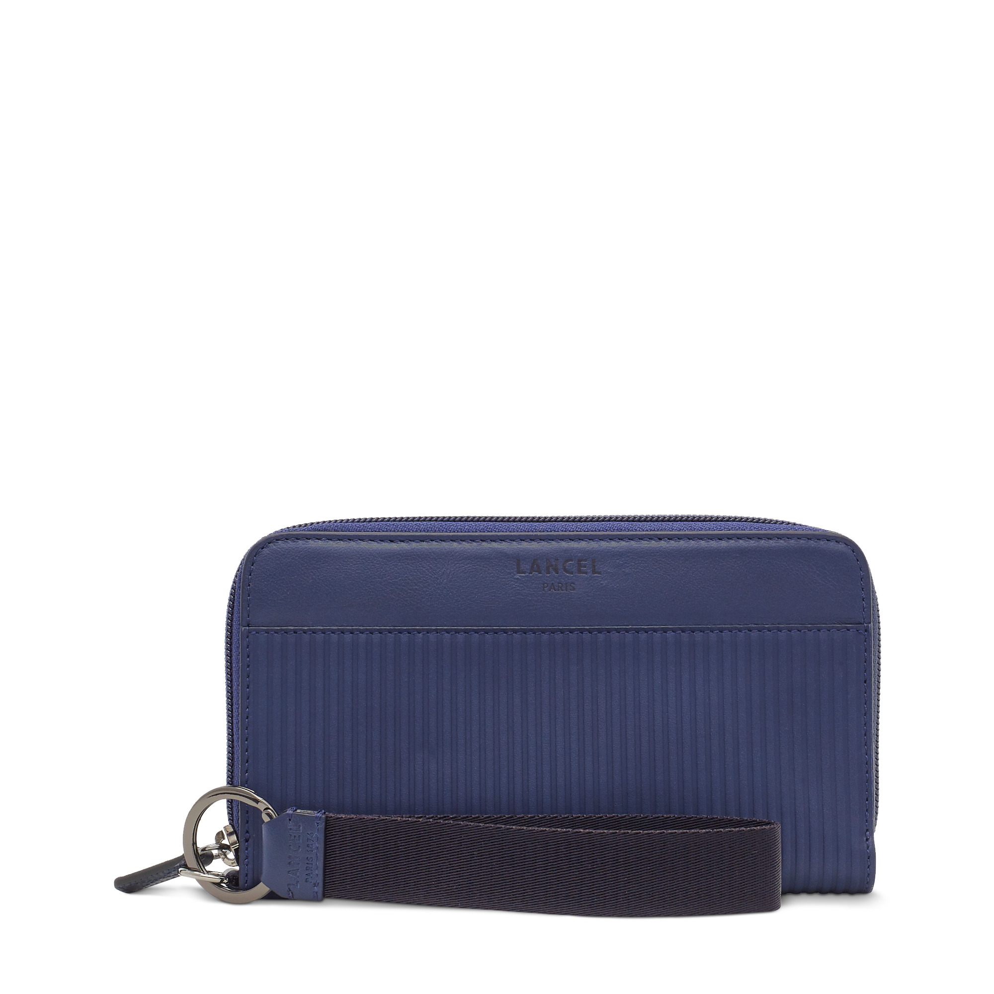 JIMMY CUIR LISSE / CUIR EMBOSSE - Portefeuille - Bleu Petrole