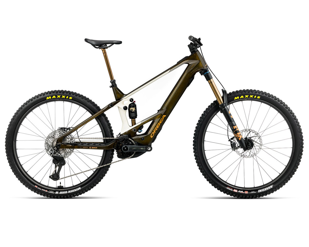 VTT tout suspendu électrique WILD M-LTD Caramel/Blanc Crème