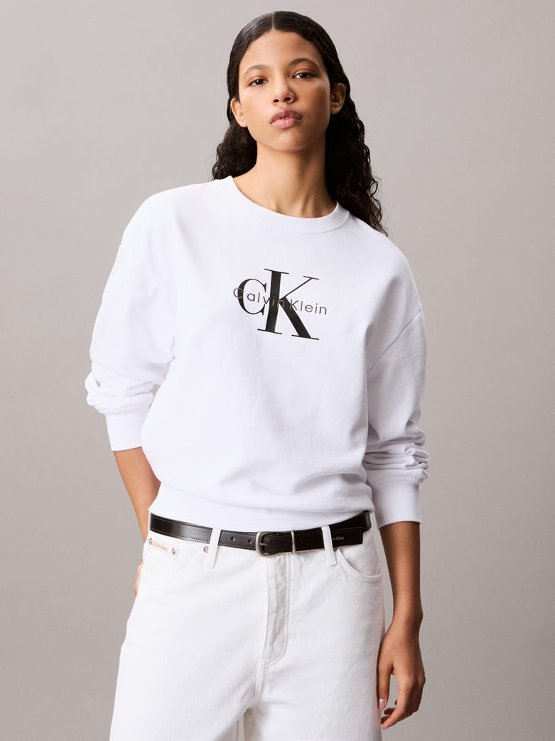 SWEAT-SHIRT À COL ROND EN TERRY DÉCONTRACTÉ