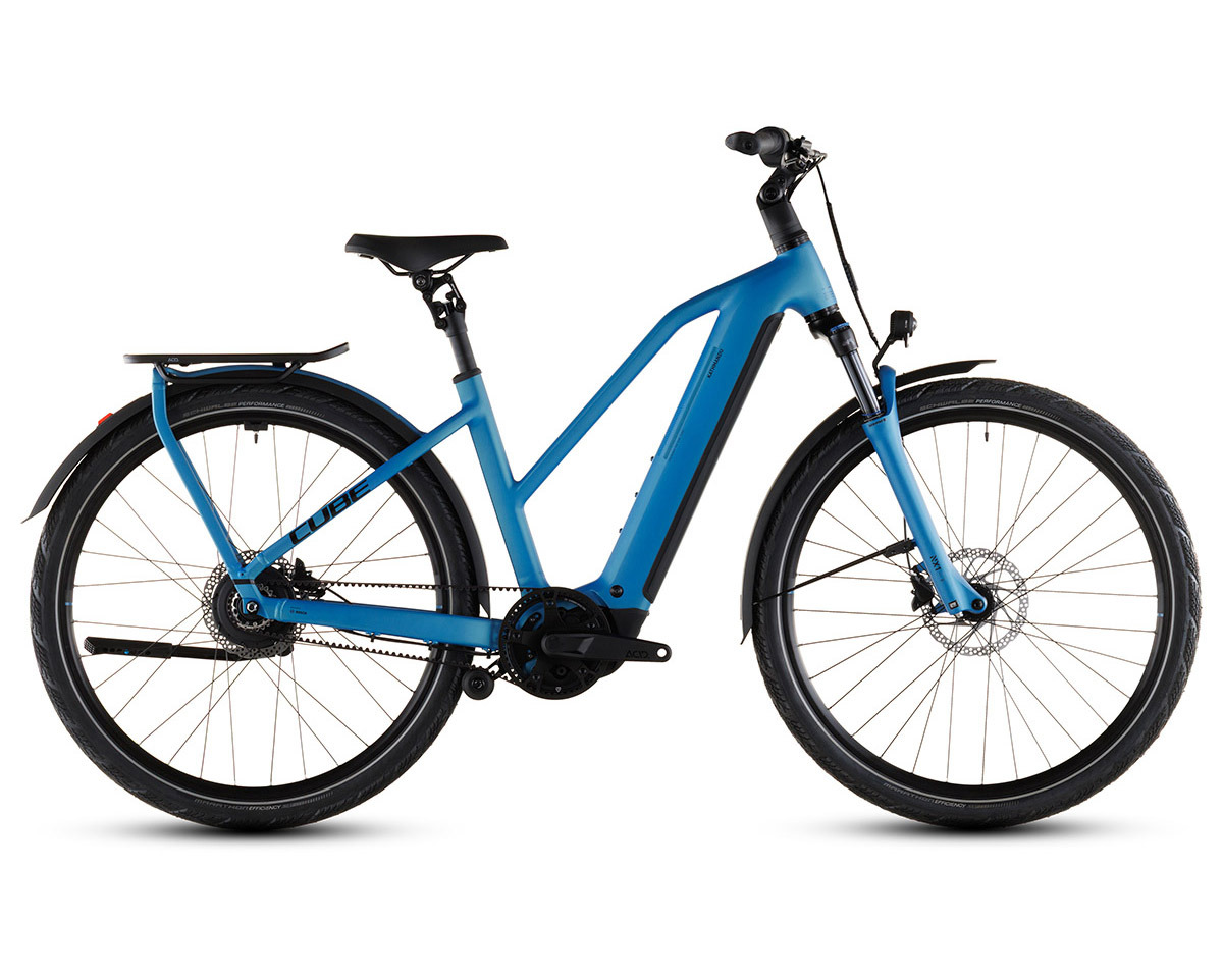 Vélo trekking électrique KATHMANDU HYBRID COMFORT PRO 800 Bleu Azur/Noir