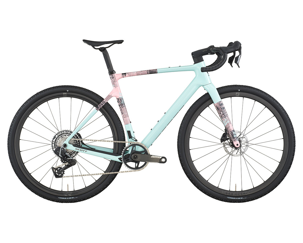 Vélo de gravel ADDICT GRAVEL 10 Bleu Glace/Rose Glace