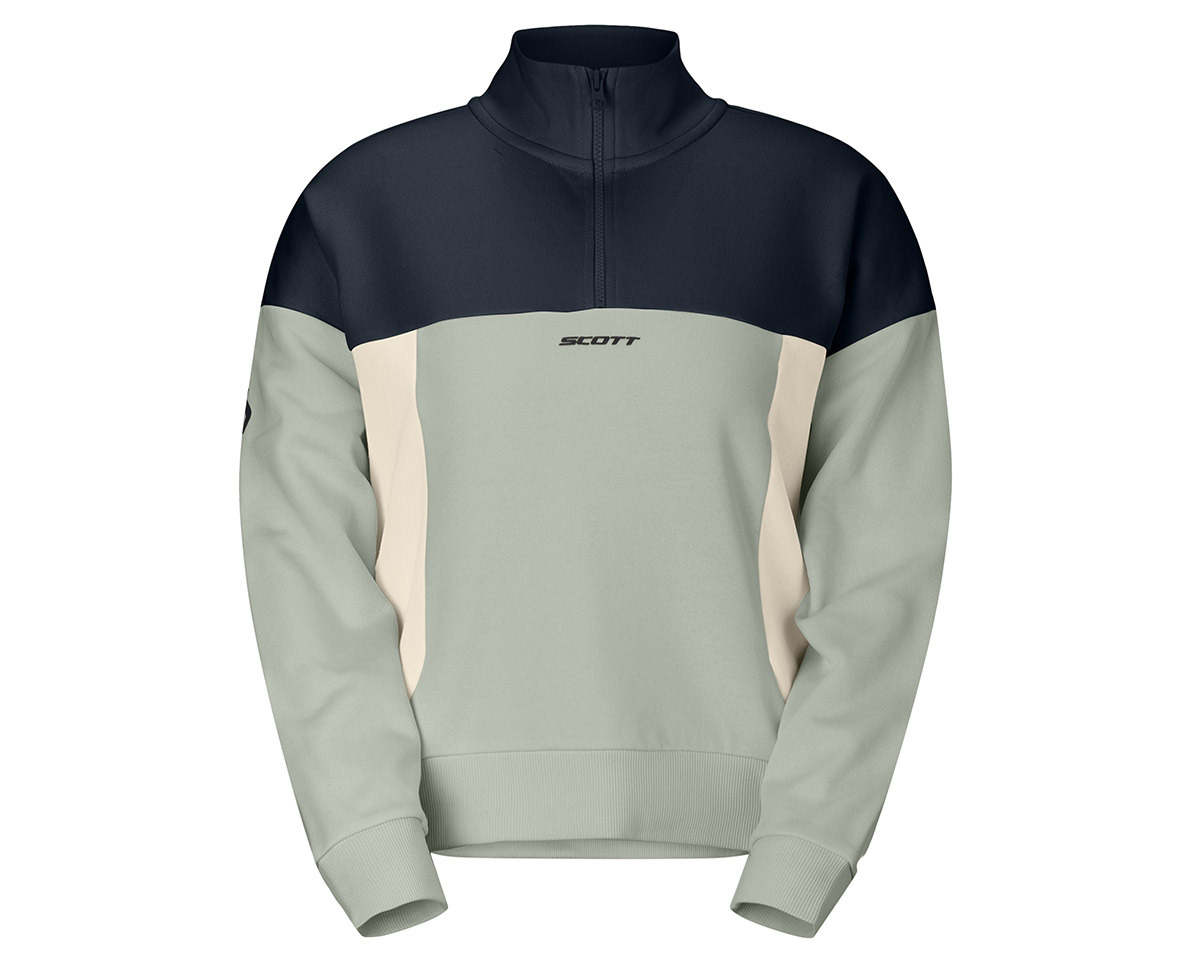 Sweat semi-zippé Femme HALFZIP Gris/Bleu Foncé