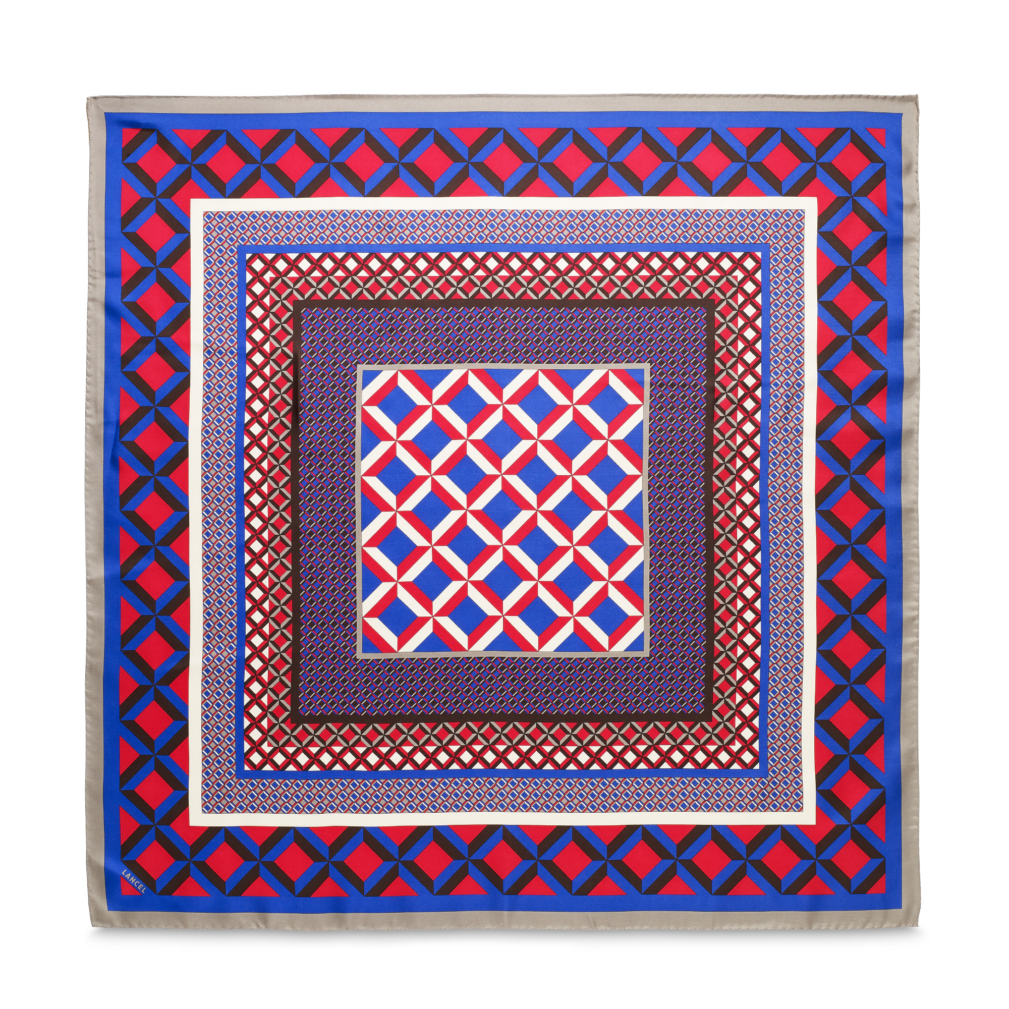 Motif Graphic - Carre F - Multico Framboise