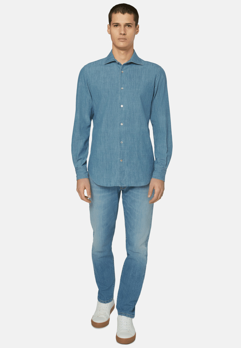 Chemise En Denim De Coton Regular Fit