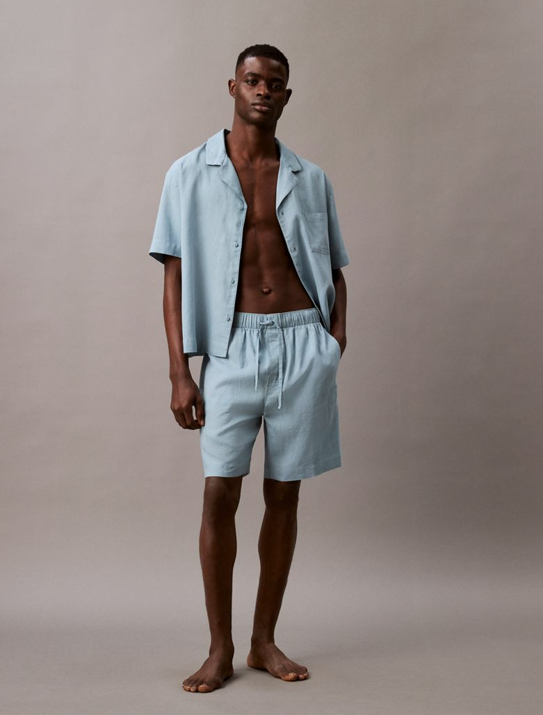 SHORTS DE PYJAMA EN MÉLANGE DE LIN