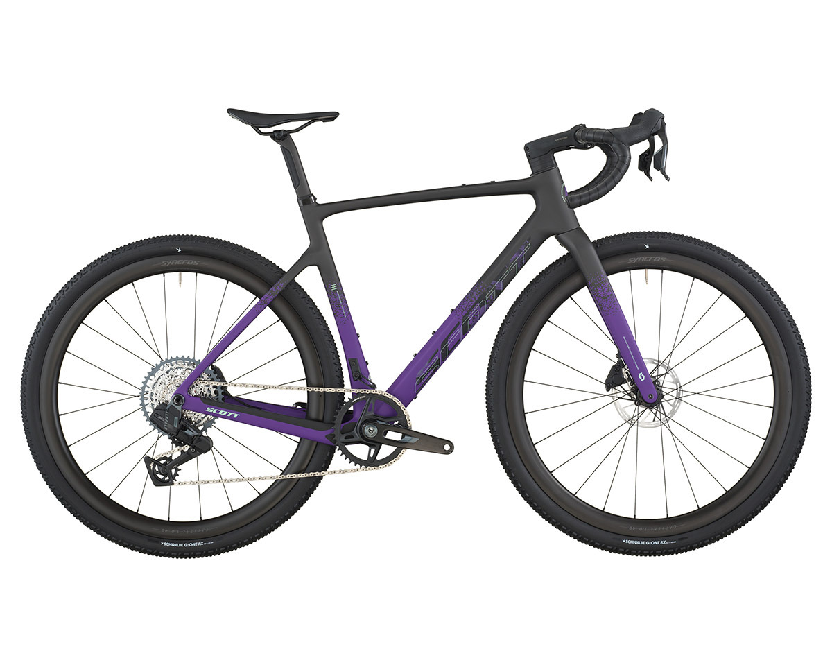 Vélo de gravel ADDICT GRAVEL 20 Noir Carbone/Violet Indigo