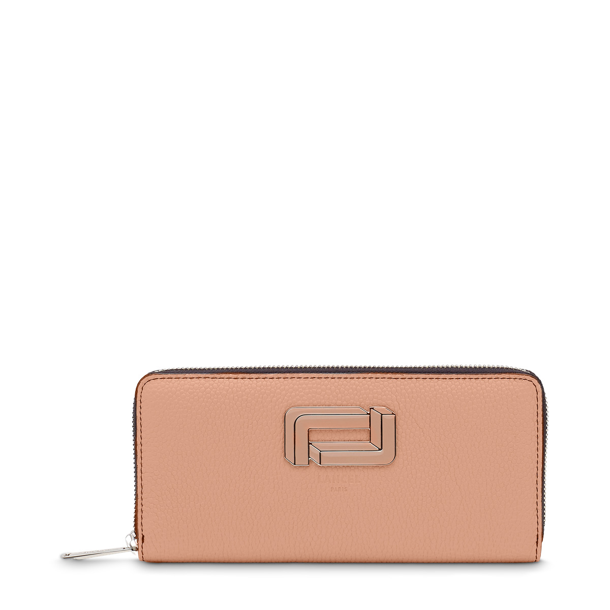Mia de Lancel - Portefeuille slim zippé - Grand modèle - Rose Sunset